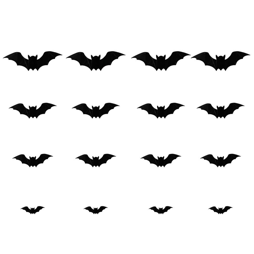 112pcs 3D Halloween Bat Stickers - PVC Wall Decor for Home, Party & Outdoor - Scary Bat Decals for Windows, Doors & Walls - Perfect for Halloween Party Decorations