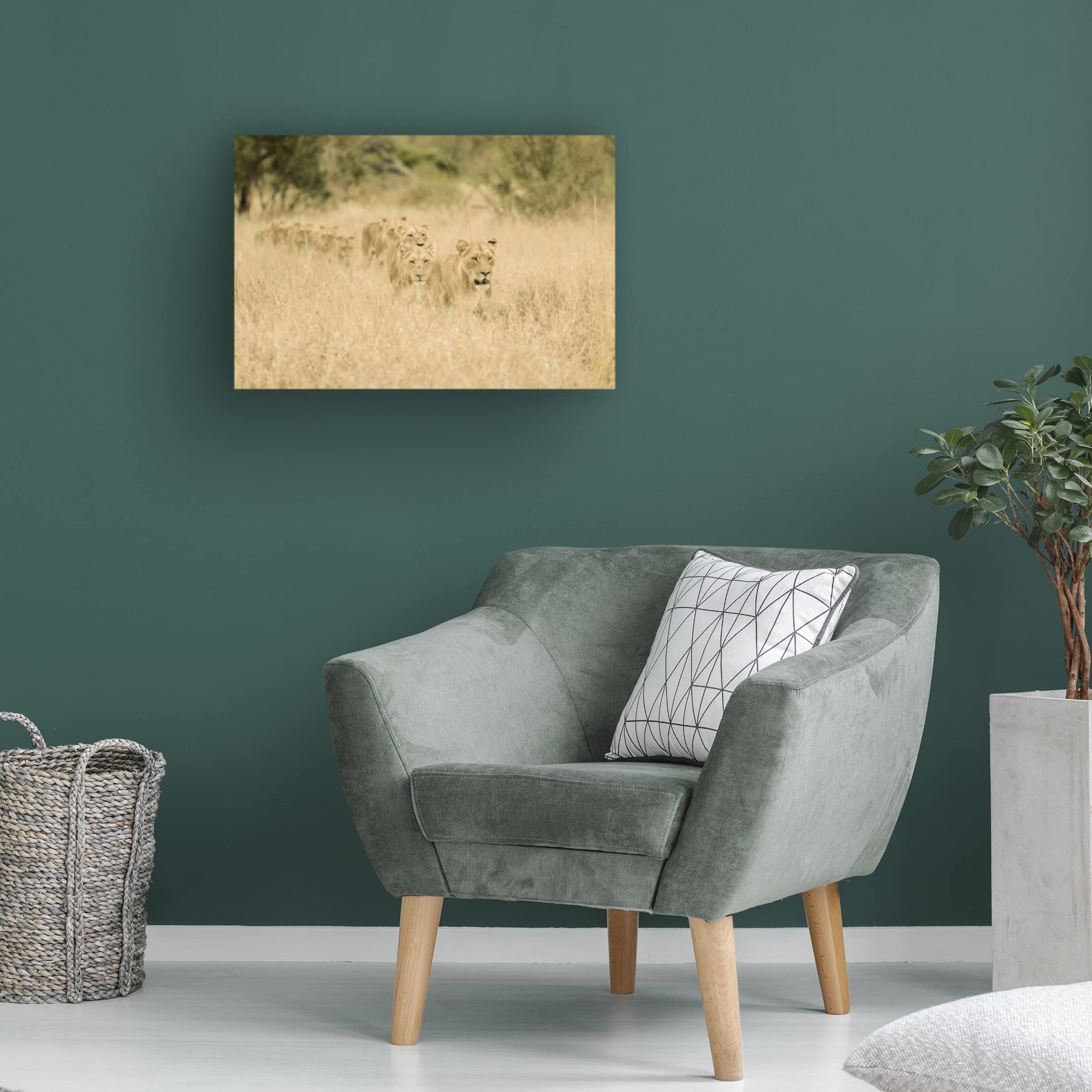 Trademark Fine Art 'Convoy' Canvas Wall Art Print by Mohammed Alnaser - Modern Desert Landscape Painting for Living Room, Bedroom & Office Decor