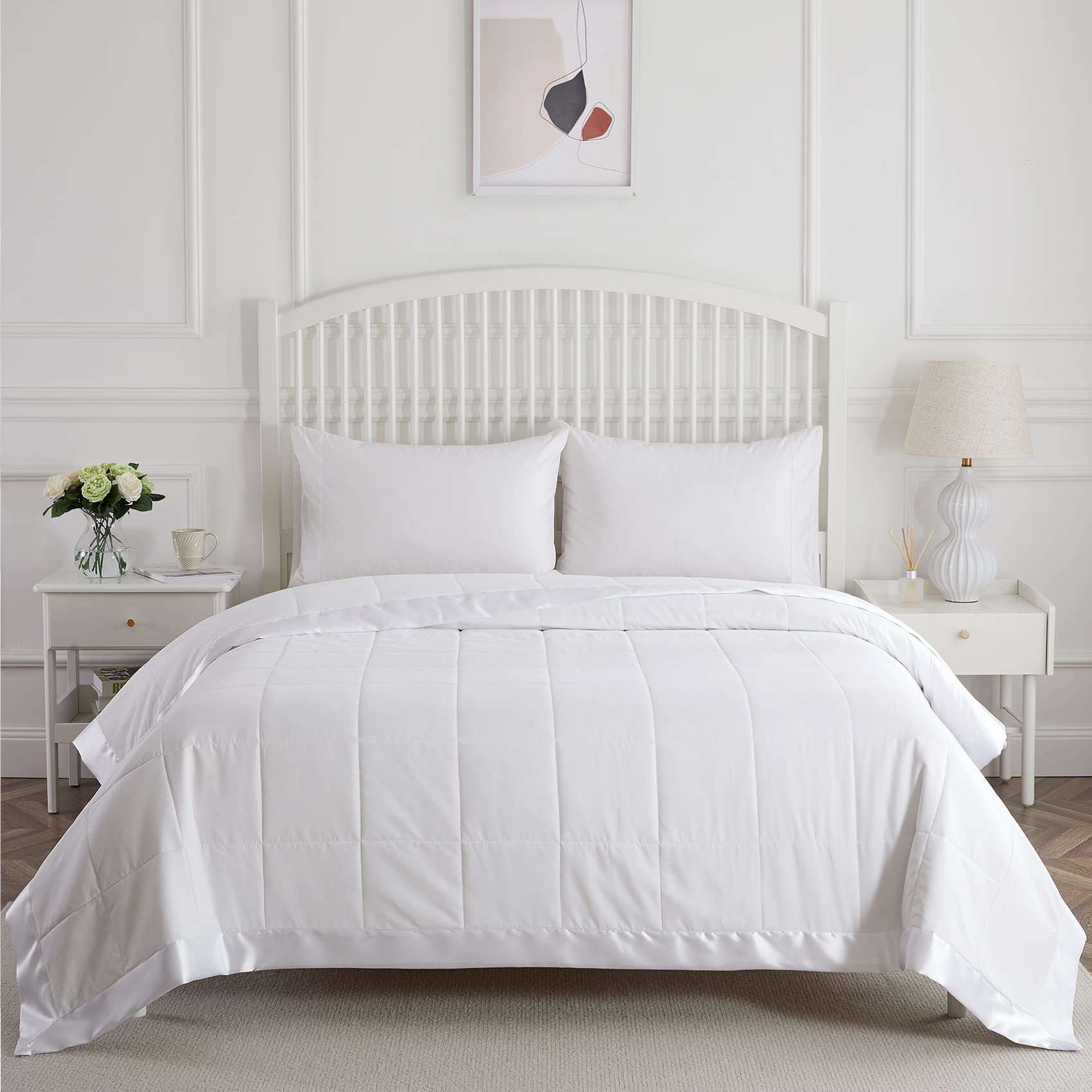 COMFLIVE Ultra Soft Bed Blanket - Lightweight Summer Cooling Blanket for Adults - Perfect for Bedroom, Couch, Travel & Air Conditioning Use