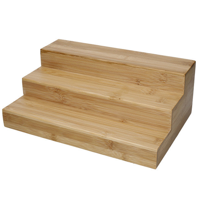 3-Tier Bamboo Shelf Organizer - Space-Saving Storage for Kitchen, Bathroom & Office - Perfect for Spices, Toiletries & Office Supplies