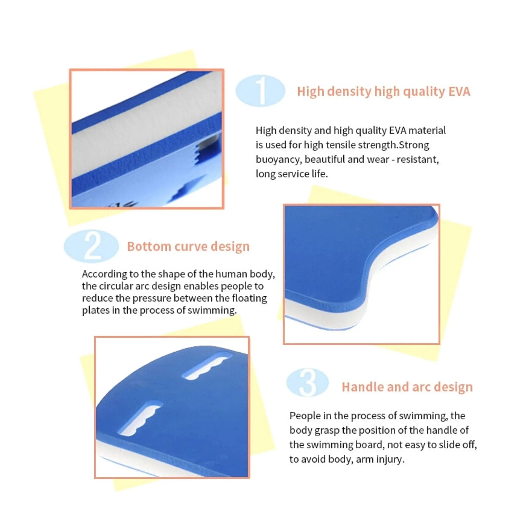 Adult Swimming Pool Kickboard - Beginner Float Legs Training Aid for Swim Practice & Water Exercise | Perfect for Lap Swimming, Swim Training & Aquatic Fitness