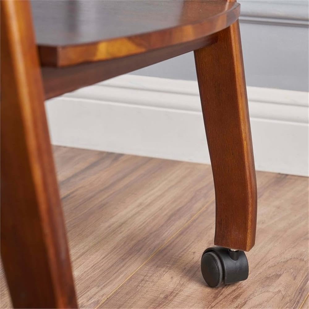 Noble House Cadman Acacia Wood Bar Cart - Indoor Rolling Drink Trolley in Rich Mahogany Finish | Perfect for Home Bar, Living Room, and Party Serving