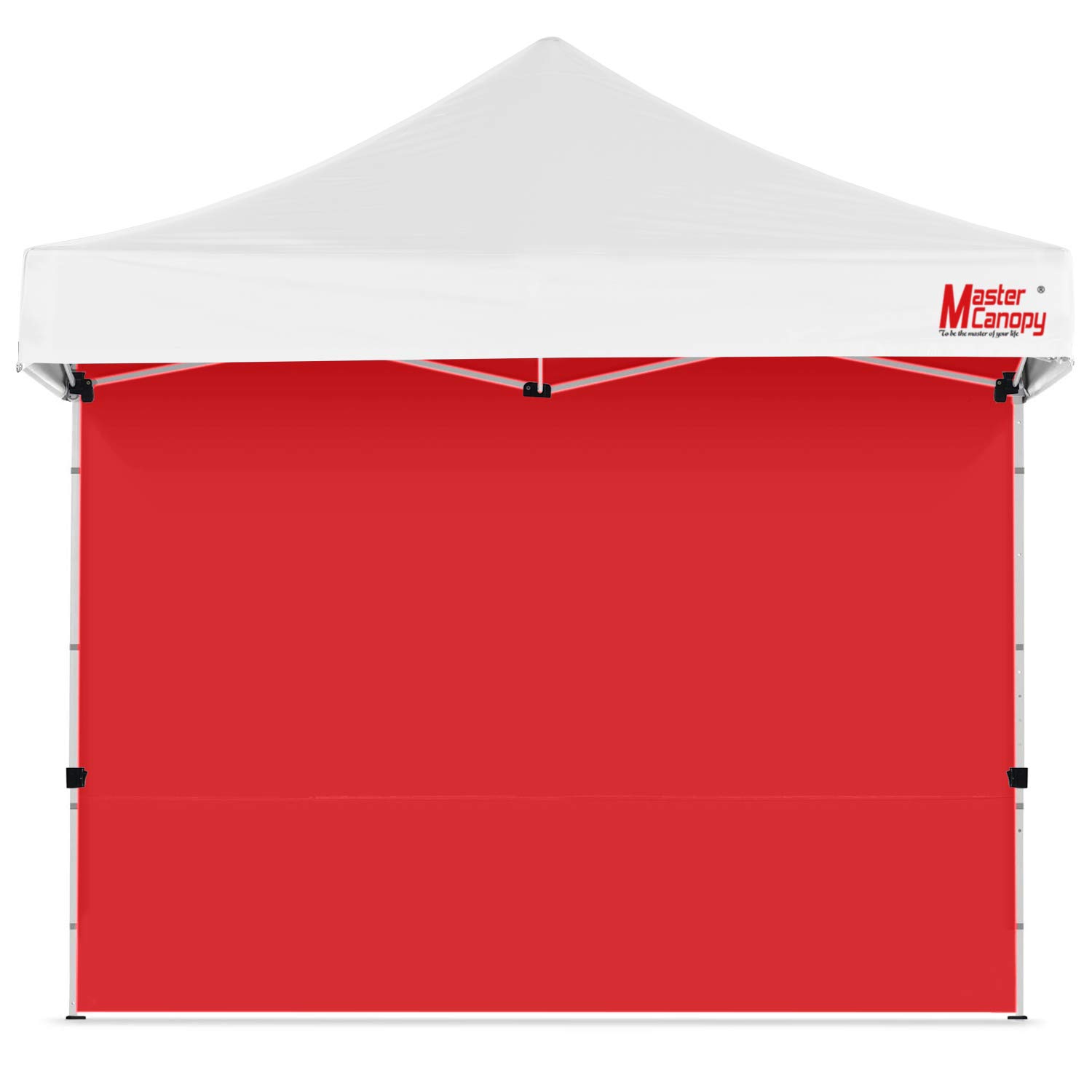MASTERCANOPY Instant Canopy Tent Sidewall for 10x10 Pop Up Canopy - Waterproof & UV Protection - 1 Piece Red - Perfect for Outdoor Events, Camping, and Beach Parties
