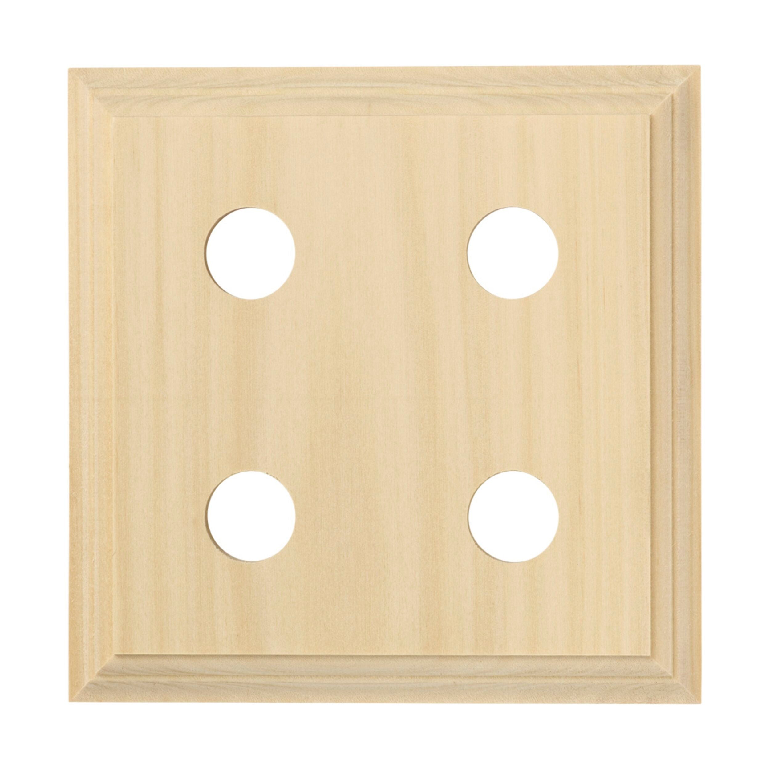 Classic Quad Pine Switch Socket Block 5425 - 155x155mm (HxL) - Durable Electrical Outlet for Home, Office, and Workshop Use