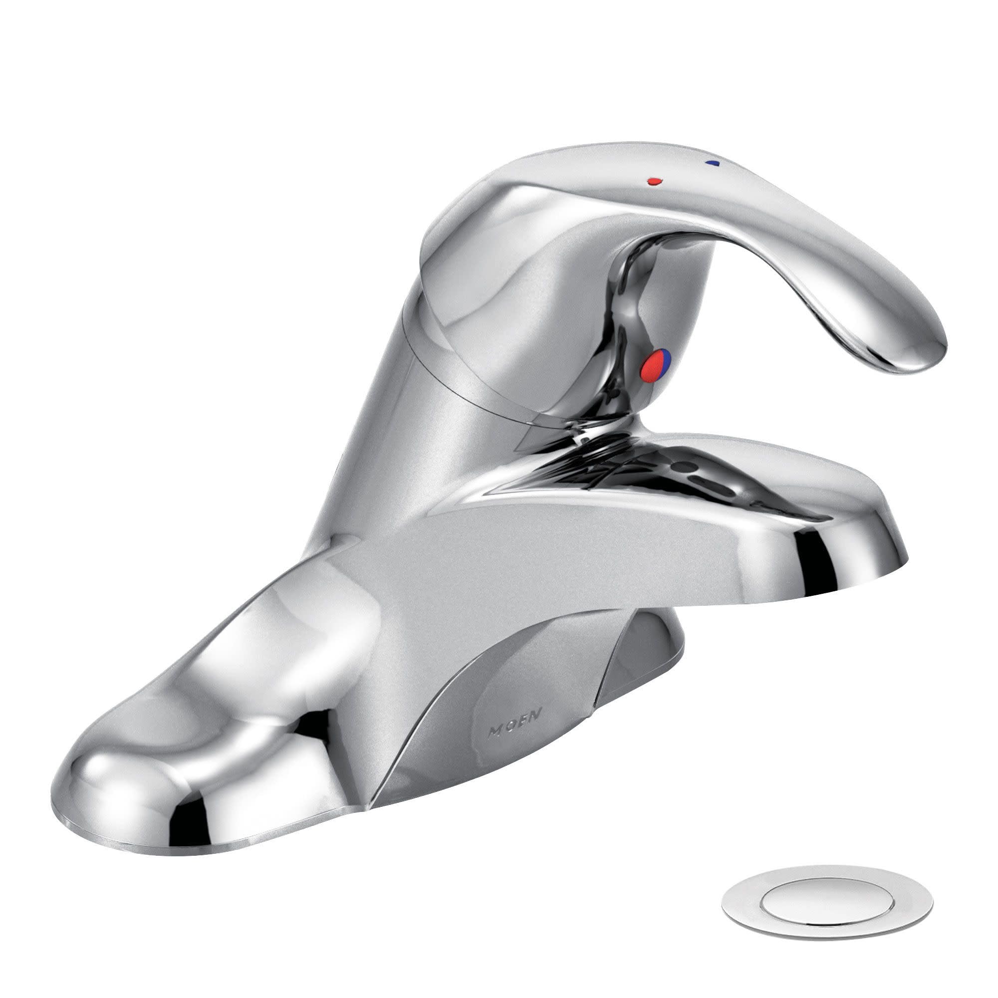 Moen 8437 Chrome Single Handle Bathroom Sink Faucet - Perfect for Modern Home, Apartment & Guest Bathroom Renovation