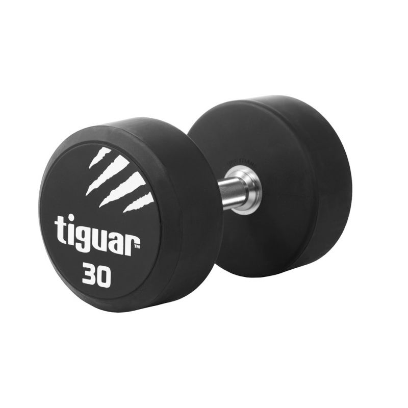 Tiguar 30kg PU Dumbbell Set - Premium Coated Weights for Home Gym, Strength Training & Fitness Workouts - Perfect for Weightlifting, CrossFit & Muscle Building