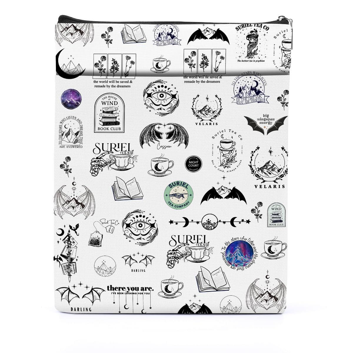 Fantasy Novel Inspired Book Sleeve Cover - Perfect Gift for Book Lovers, Librarians & Teachers - Ideal for Book Clubs, Birthdays, Graduation & Mother's Day - Protect Your Books in Style at Home, School or Travel
