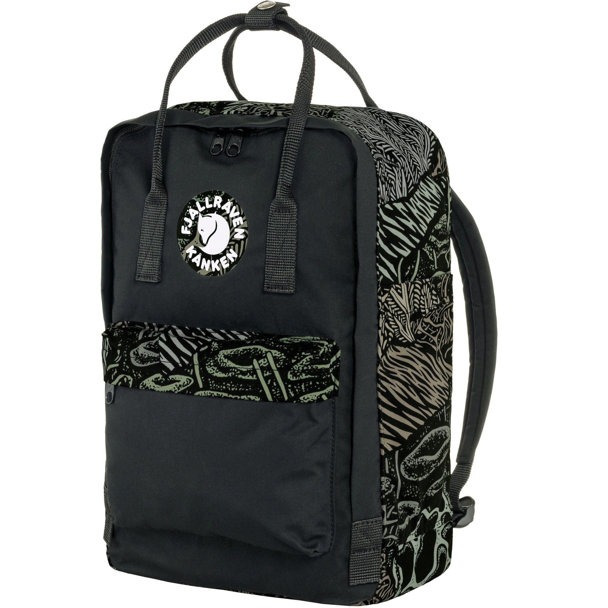 Fjallraven Kanken Art Plus Backpack - Darkwoods | Stylish & Durable Laptop Backpack for School, Travel & Outdoor Adventures