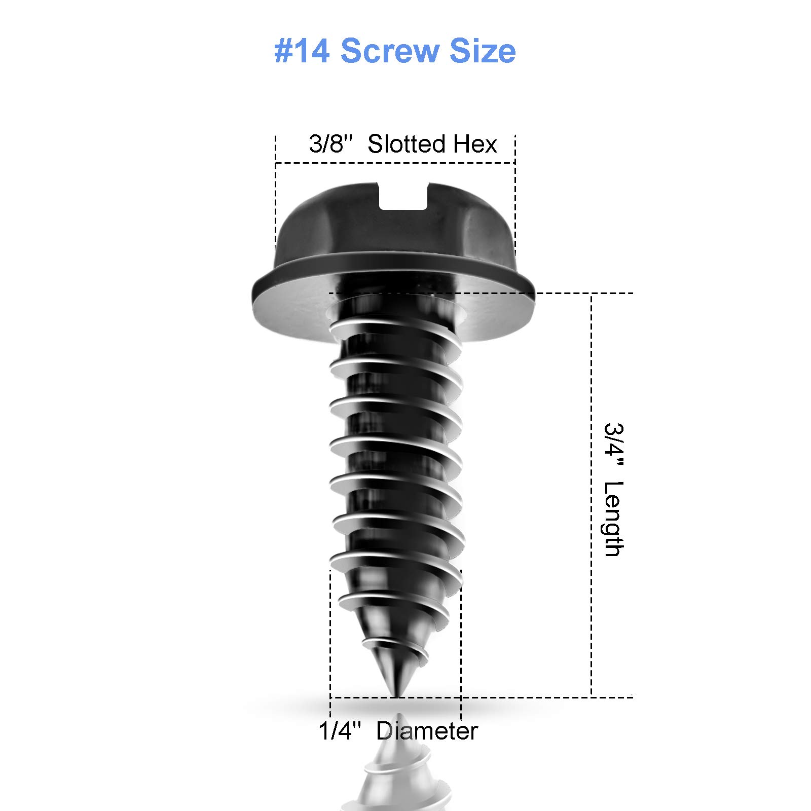 8PCS Premium Stainless Steel License Plate Screws - Rust-Proof & Anti-Rattle Bolts for Cars, Trucks & SUVs (Black) - Secure & Durable Fasteners for US License Plates