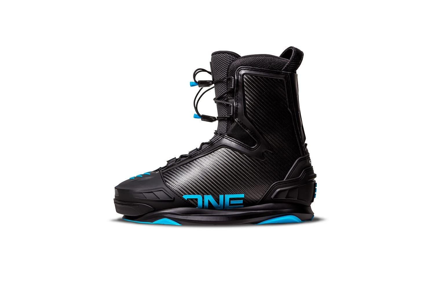 Ronix Wakeboard Boot One - Intuition - Carbitex/Azure Blue - Size 8 | Premium Wakeboarding Shoes for Men & Women | Perfect for Water Sports, Boating & Lake Adventures
