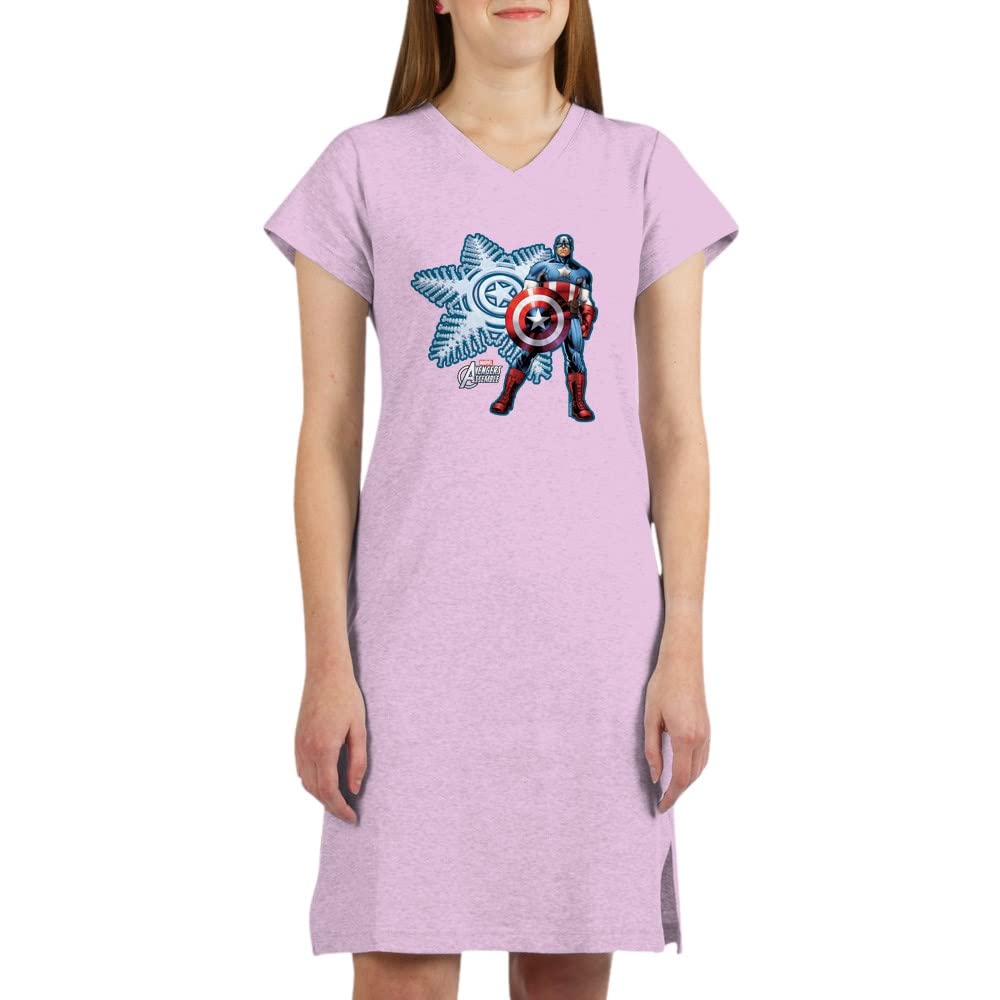Captain America Holiday Nightshirt - Marvel Superhero Sleepwear for Christmas & Winter Celebrations - Perfect for Gifts, Parties & Cozy Nights