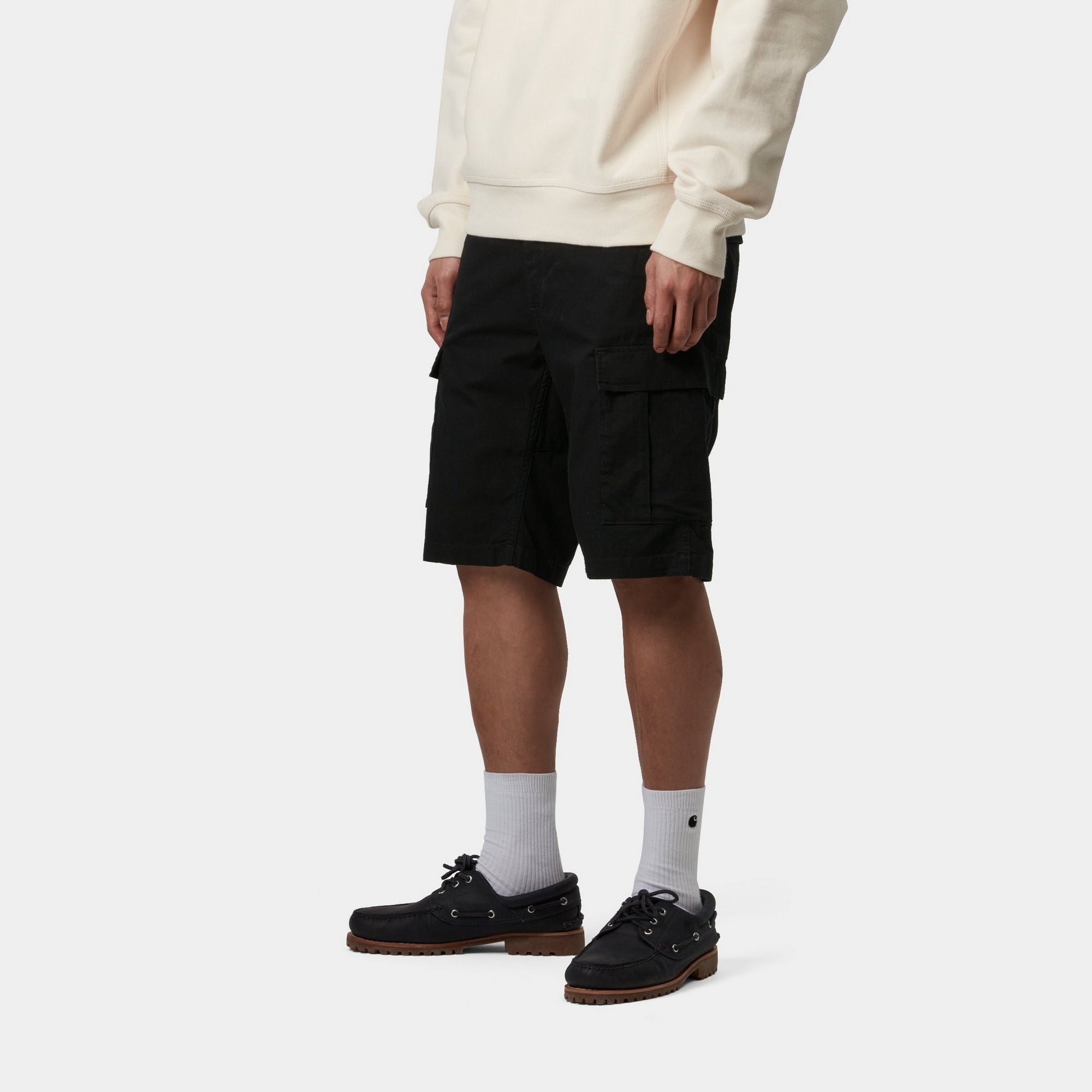 Men's Black Aviation Cargo Shorts - Durable & Comfortable Military Style Shorts for Outdoor, Work & Casual Wear