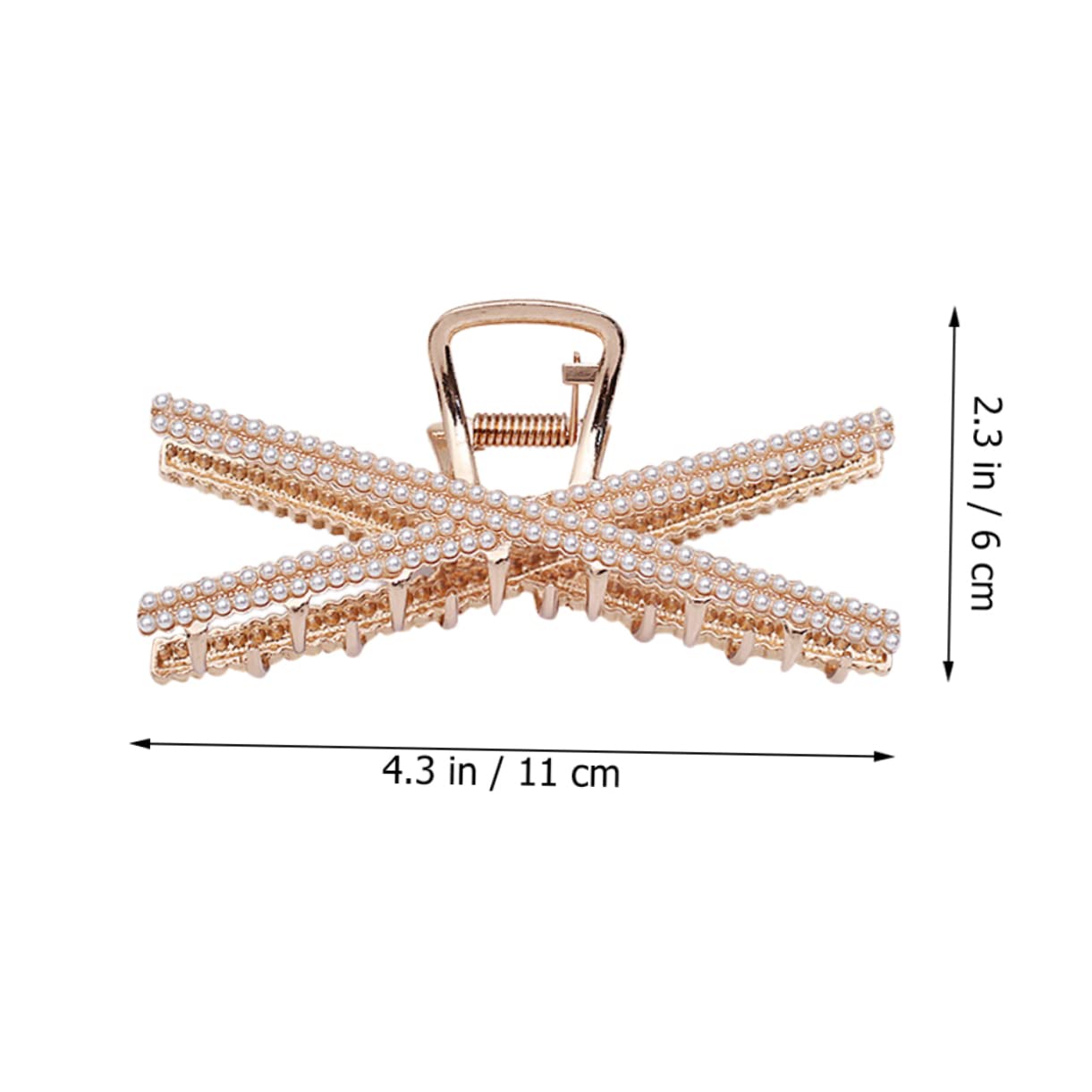 FOMIYES Metal Pearl Hair Claw Clips for Women & Girls - Shark Shape Hair Barrettes with Exquisite Design - Perfect for Parties, Weddings, and Everyday Styling