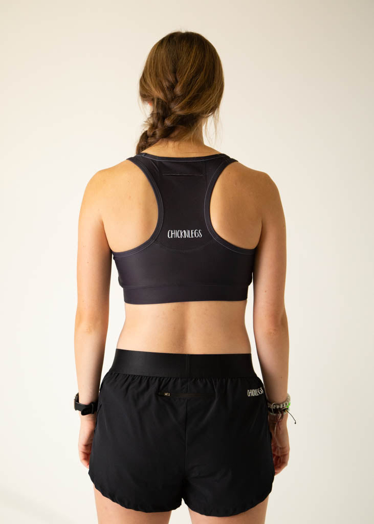 Black OG Sports Bra for Women - High Support Workout Top for Running, Yoga & Gym - Breathable & Comfortable Activewear