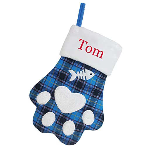 Blue Paw With Fish for Cat