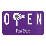Custom Personalized Doormat for Hair Salon - Purple Non-Slip Entrance Mat with Name (30