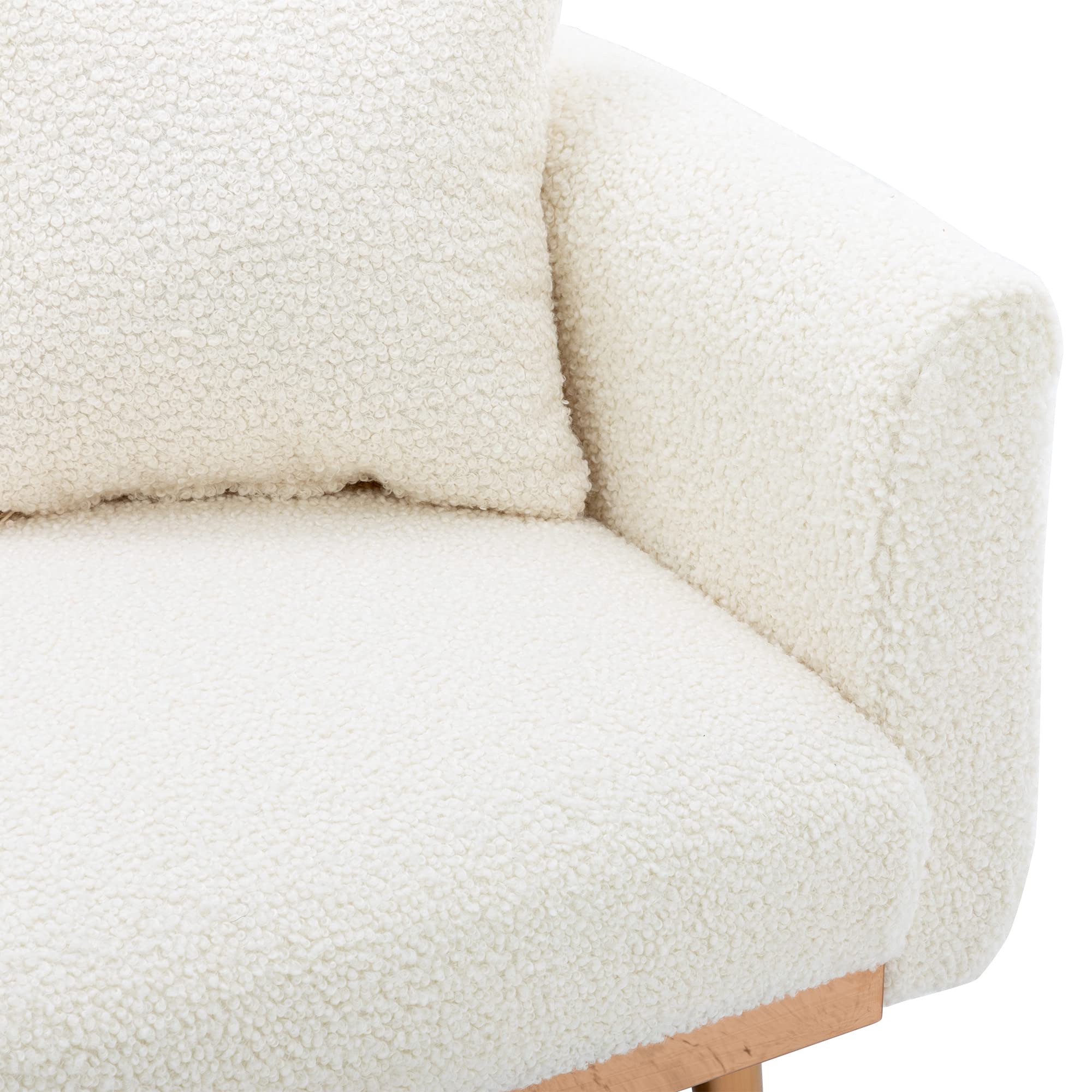 Pvillez Convertible Futon Sofa Bed - Velvet/Teddy Upholstered Sleeper Couch with Golden Legs for Small Spaces, Living Room, Apartment, Studio & Dorm | Perfect for Guest Sleeping & Space-Saving Furniture