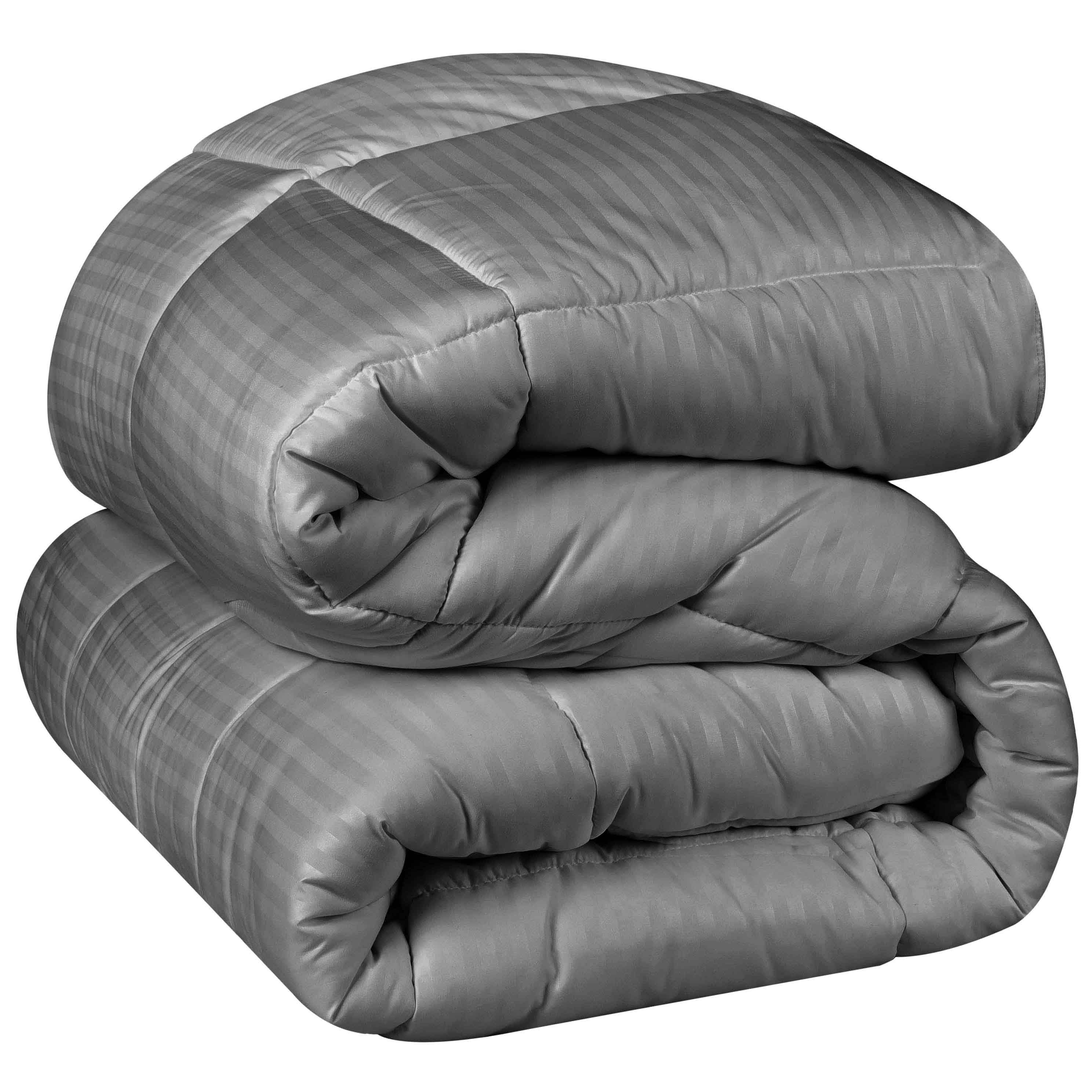 Reversible Striped Down Alternative Comforter - Soft & Lightweight All-Season Bedding for Cozy Sleep - Perfect for Bedrooms, Guest Rooms & Dorm Rooms