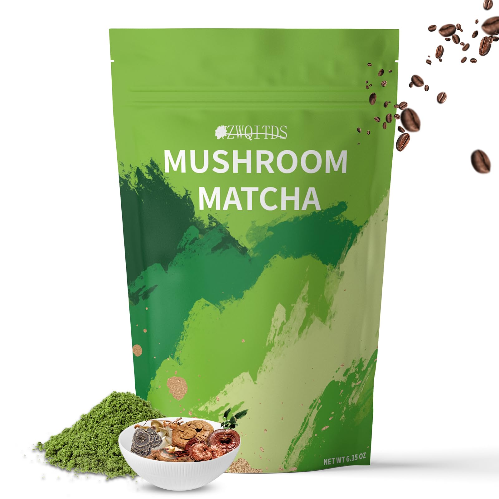 Premium Ceremonial-Grade Japanese Matcha Latte Powder with Mushroom & Collagen | Energy Booster for Focus, Digestion & Immunity Support | 1 tbsp (6g) x 30 Servings | Perfect for Morning Routine, Workout Recovery & Wellness Rituals