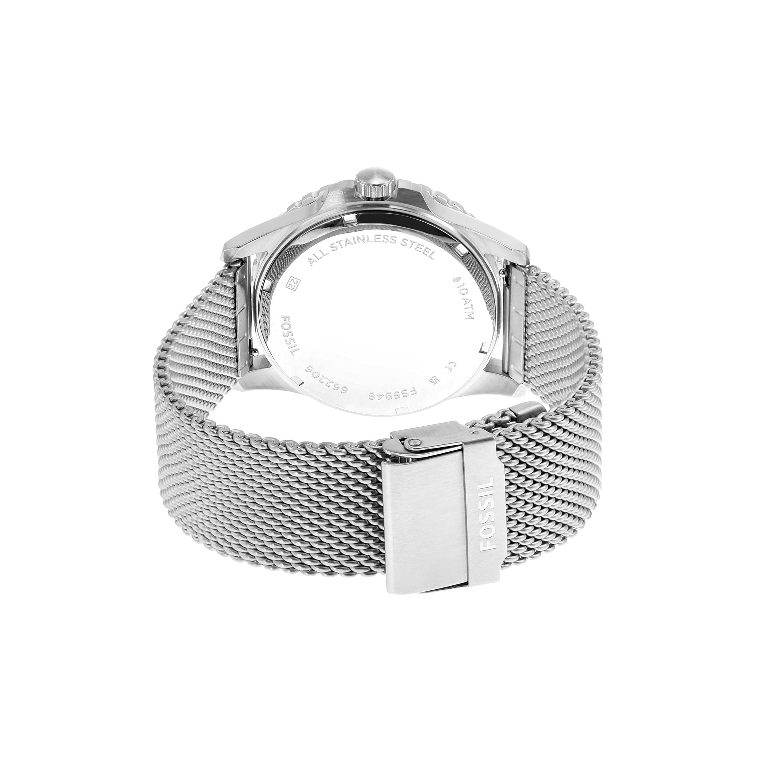 Fossil Men's Sports Watch - Stainless Steel, Silicone & Leather Band Options | Waterproof, Durable & Stylish for Running, Gym & Outdoor Activities