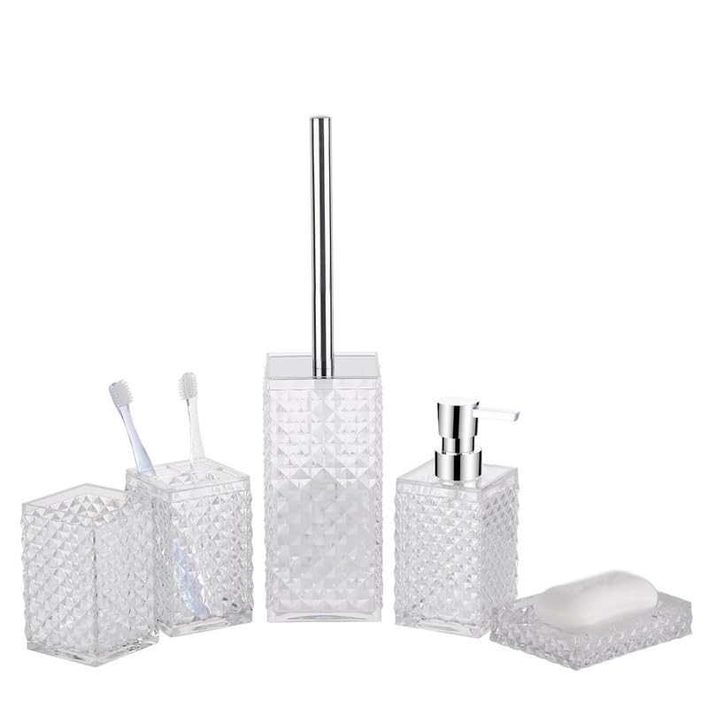 Premium Bathroom Wash Set - Hand Sanitizer Bottle, Toothbrush Cup Holder & Toiletries Organizer | Perfect for Home, Hotel & Travel Essentials