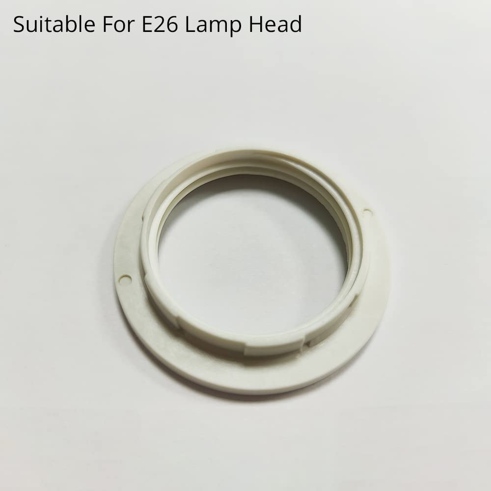 Durable Plastic Ring for Securing Linen Lampshades - Compatible with Floor Lamps & Table Lamps (E26 Socket) - Perfect for Home Decor, Living Room & Bedroom Lighting