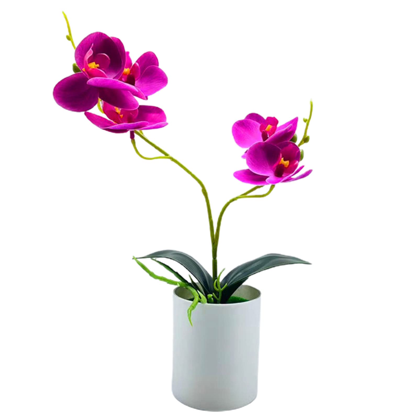 Realistic Artificial Bonsai Orchid - 5 Head Fake Flower for Home Office Decor, Wedding & Party Supplies - Long Lasting Decorative Plant for Indoor Spaces