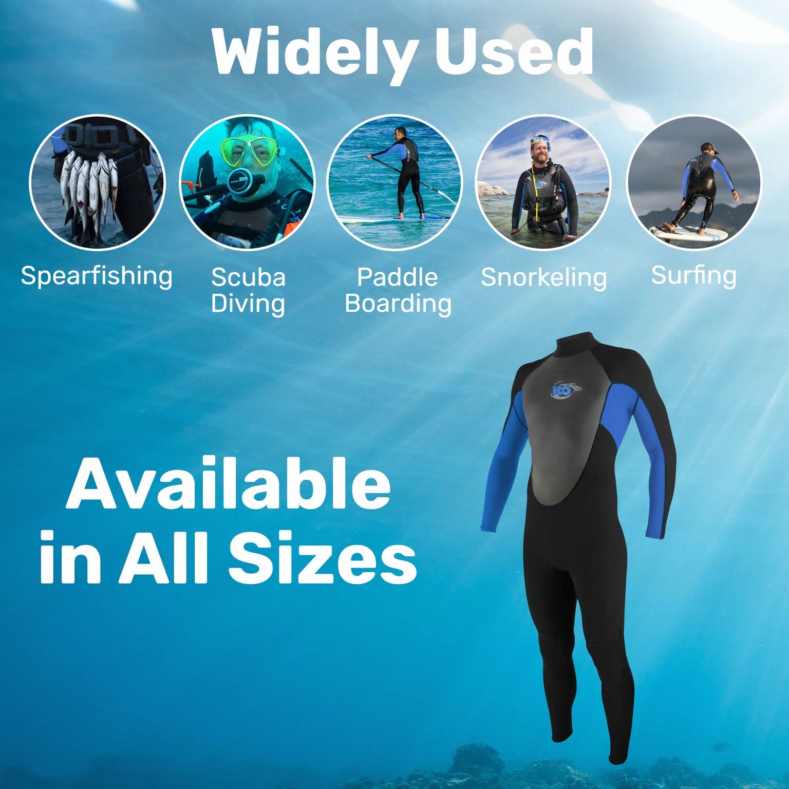 H2Odyssey 3/2mm Men's Vapor Back Zip Wetsuit - Long Sleeve Neoprene Swimsuit for Surfing, Scuba Diving & Water Sports | Warm & Flexible for Cold Water Activities