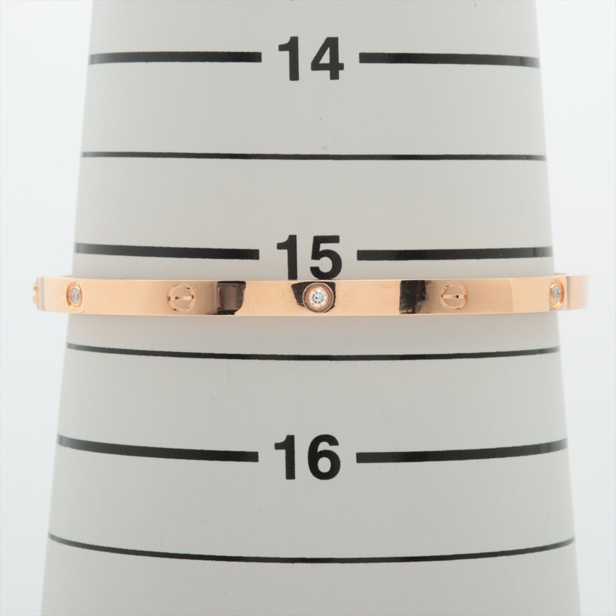 Cartier Love Small Model 6 Diamond Bracelet in 18K Rose Gold Size 16 - Perfect for Weddings, Anniversaries & Luxury Gifts