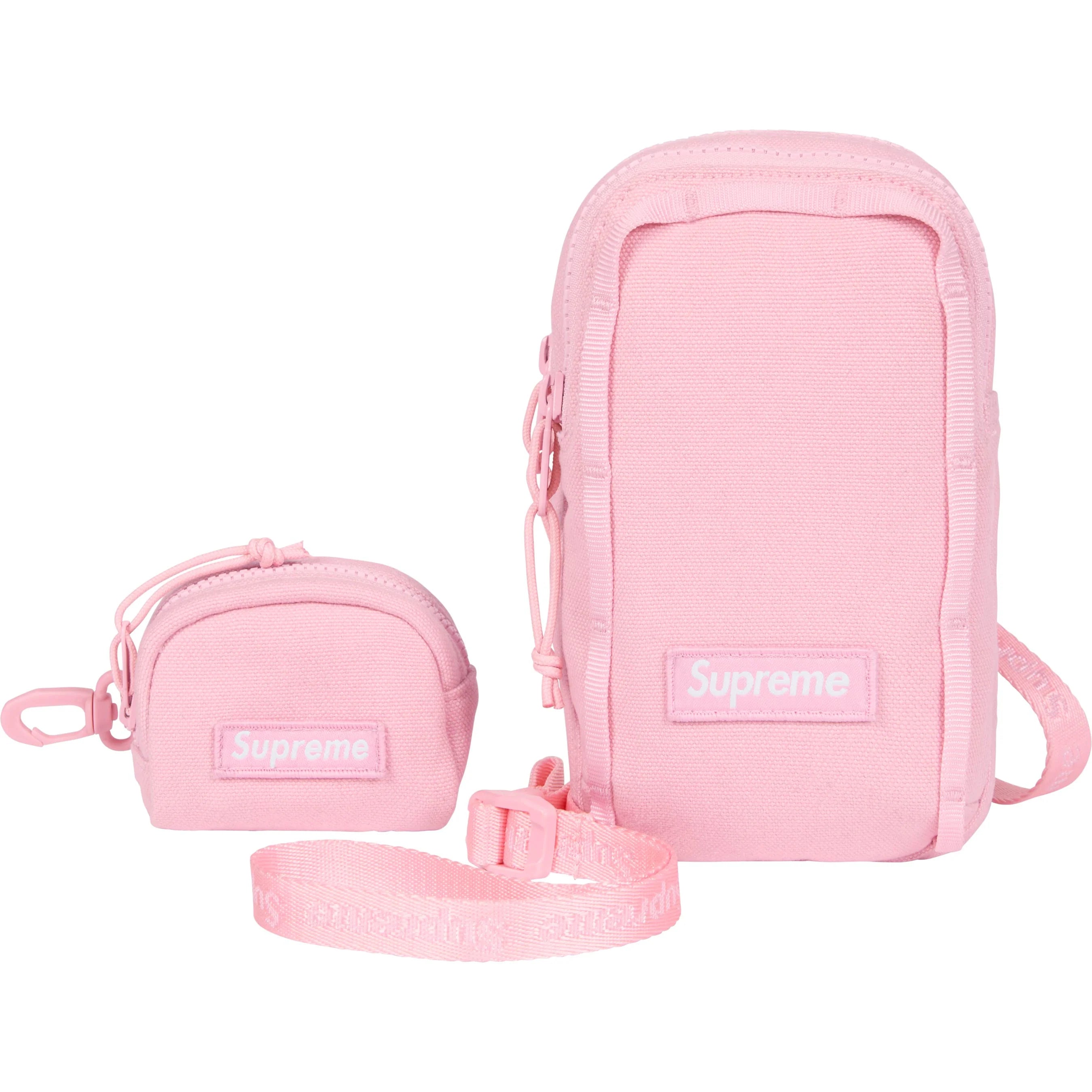 Supreme SS25 Camera Bag with Mini Pouch in Light Pink - Stylish Crossbody Bag for Travel, Photography & Everyday Use