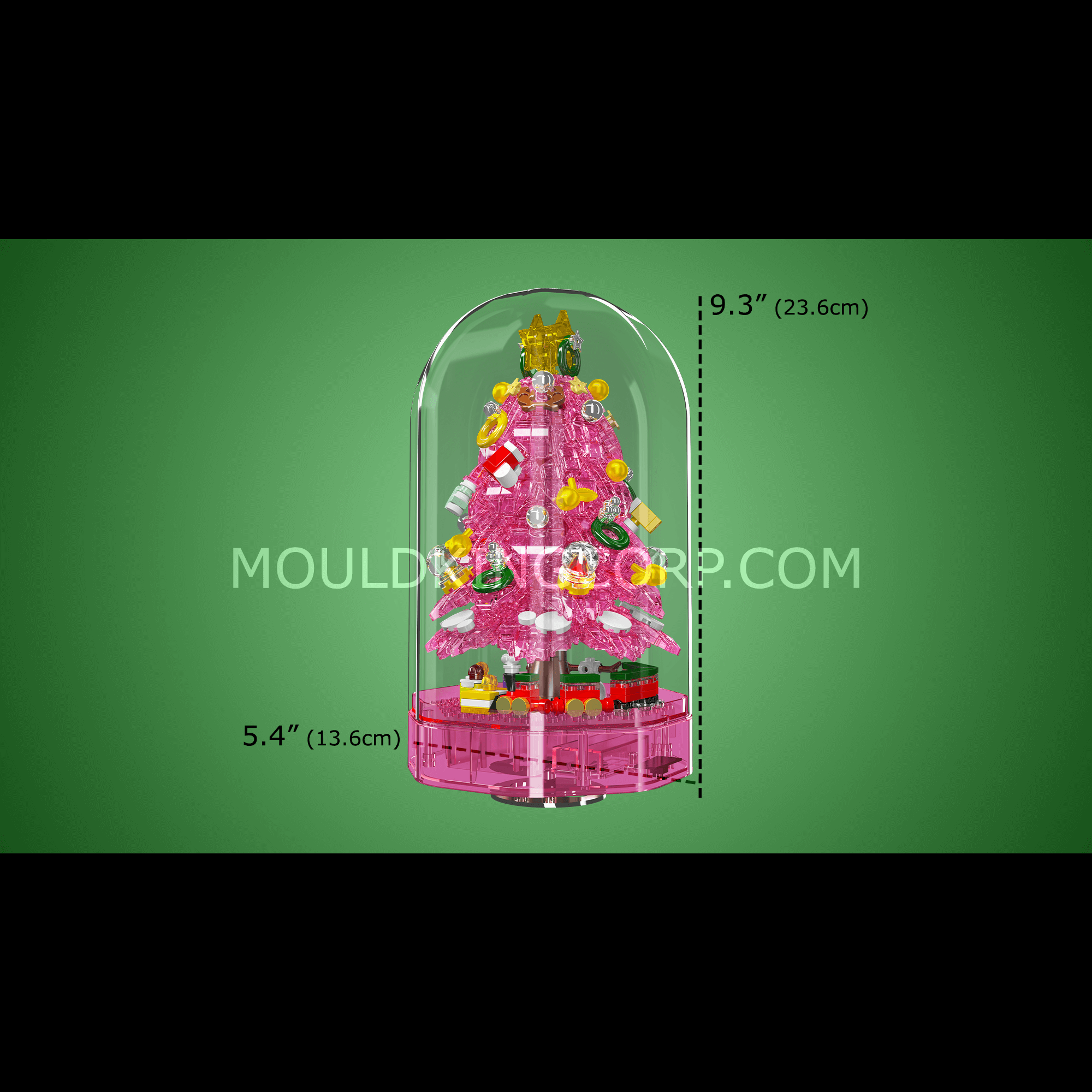 Mould King 10090 Christmas Tree Music Box Building Set - 688 PCS DIY Holiday Model Kit for Adults & Teens | Perfect for Christmas Decor, Gift Giving & Winter Home Display