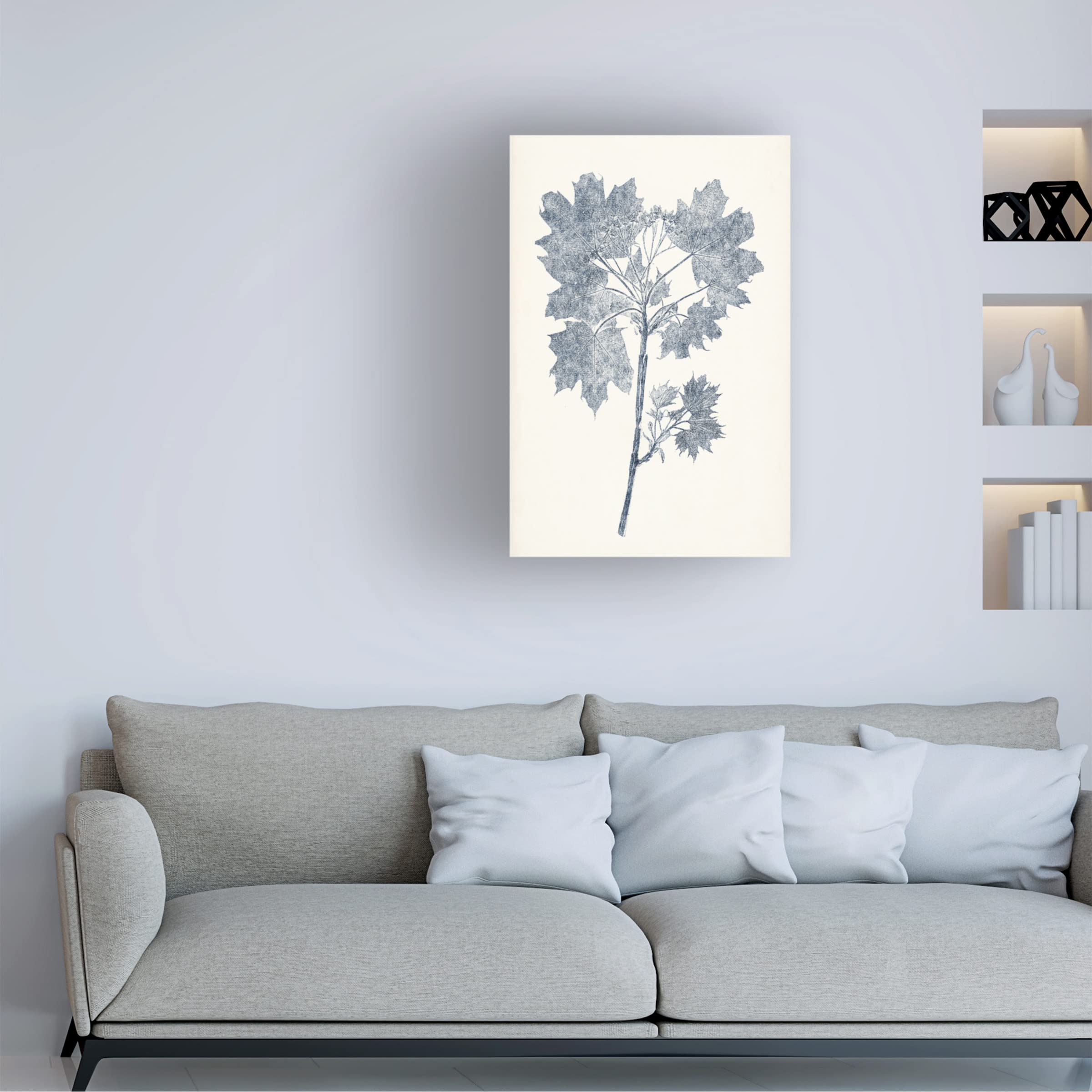Trademark Fine Art 'Navy Botanicals I' Canvas Wall Art Print by Vision Studio - Perfect for Living Room, Bedroom & Office Decor