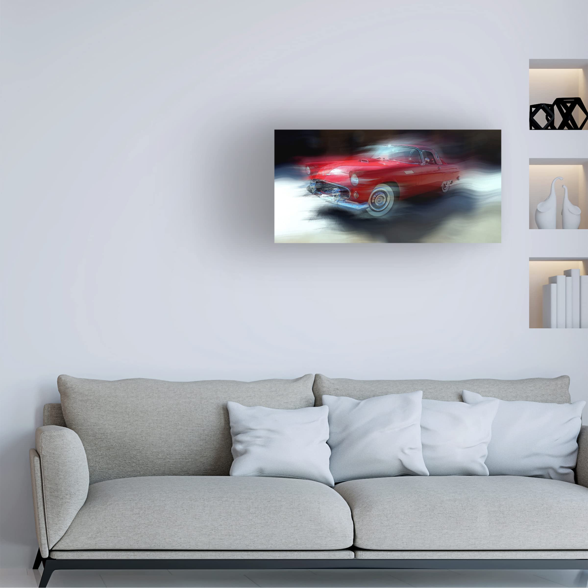 Trademark Fine Art 'Red Thunderbird' Canvas Wall Art by David Manhorse - Native American Inspired Home Decor for Living Room, Bedroom & Office