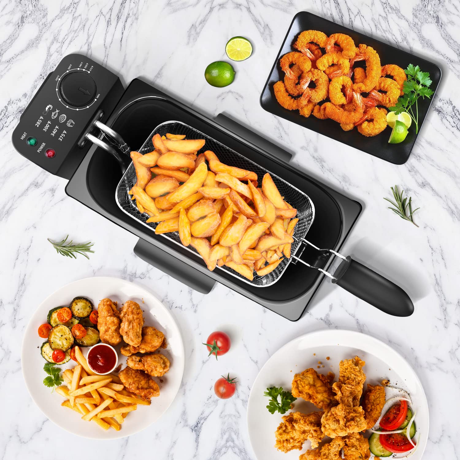 **Aigostar 3-in-1 Electric Deep Fryer, Sandwich Maker & Waffle Iron with Removable Non-Stick Plates – Perfect for Home Cooking, Panini Press, Grilled Cheese & Crispy Fries**    *(Ideal for Breakfast, Snacks, and Family Gatherings – Quick & Easy Meals!)*