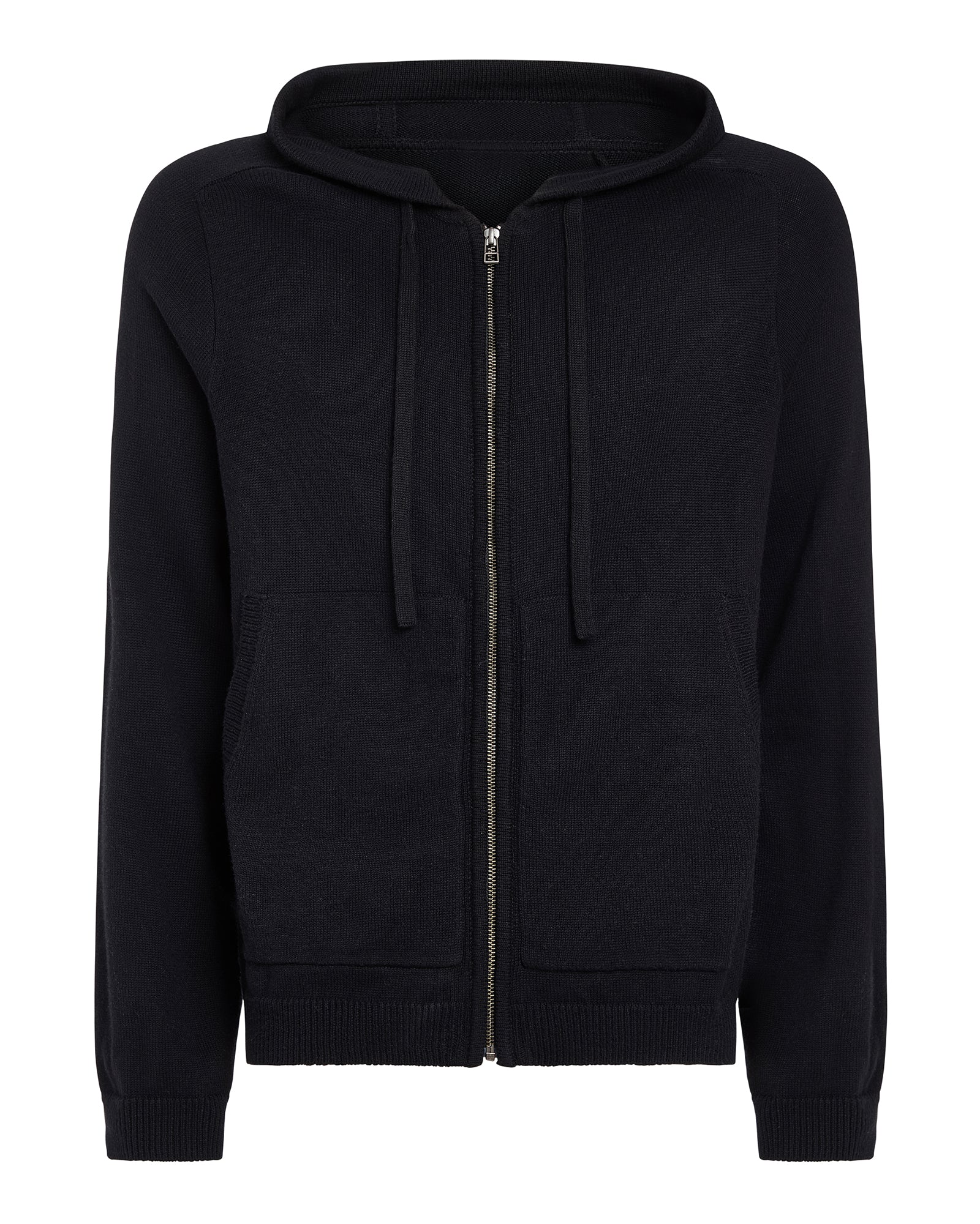 Premium Cotton Cashmere Blend Zip Up Hoodie for Men & Women - Soft & Warm Winter Pullover - Black - Ideal for Casual Wear, Outdoor Activities & Layering in Cold Weather