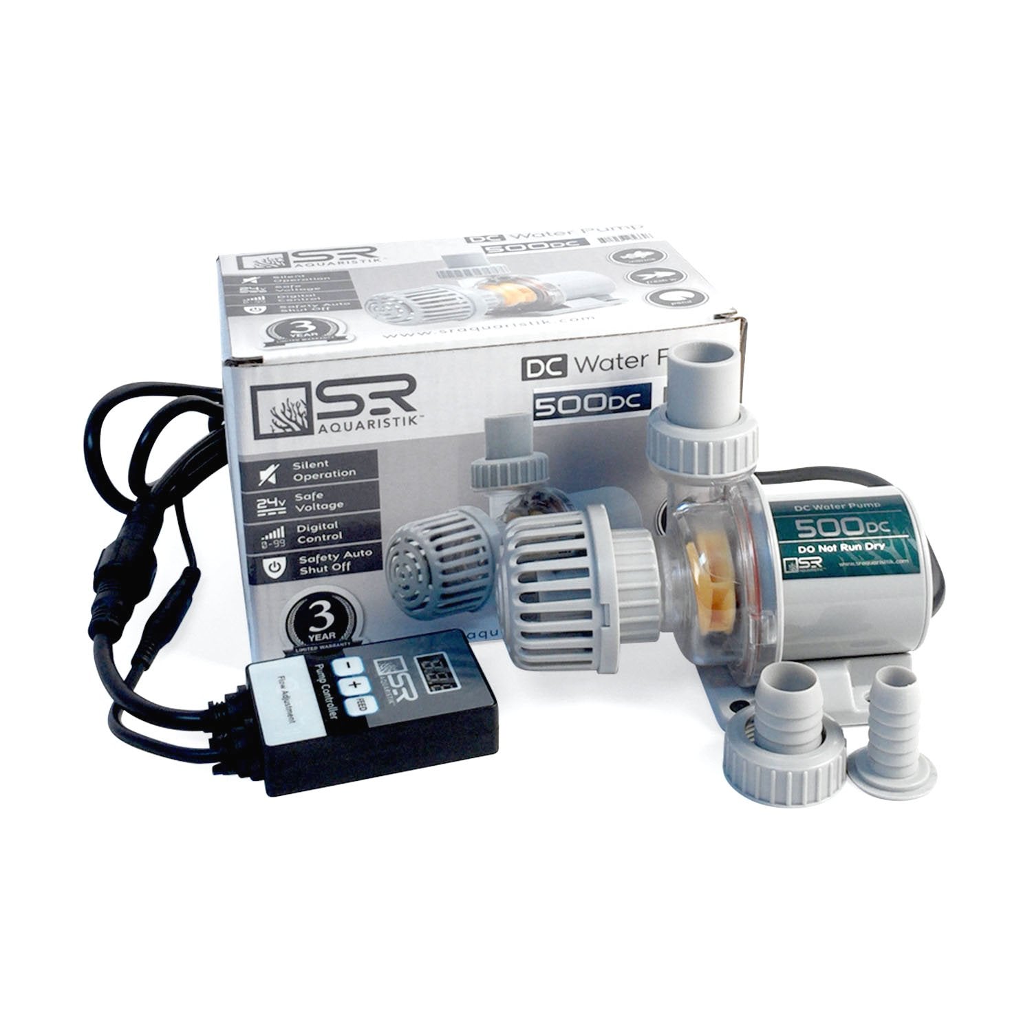 Adjustable Flow DC Water Pump - 12V/24V Submersible Pump for Aquariums, Fountains & Hydroponics - Quiet & Energy Efficient