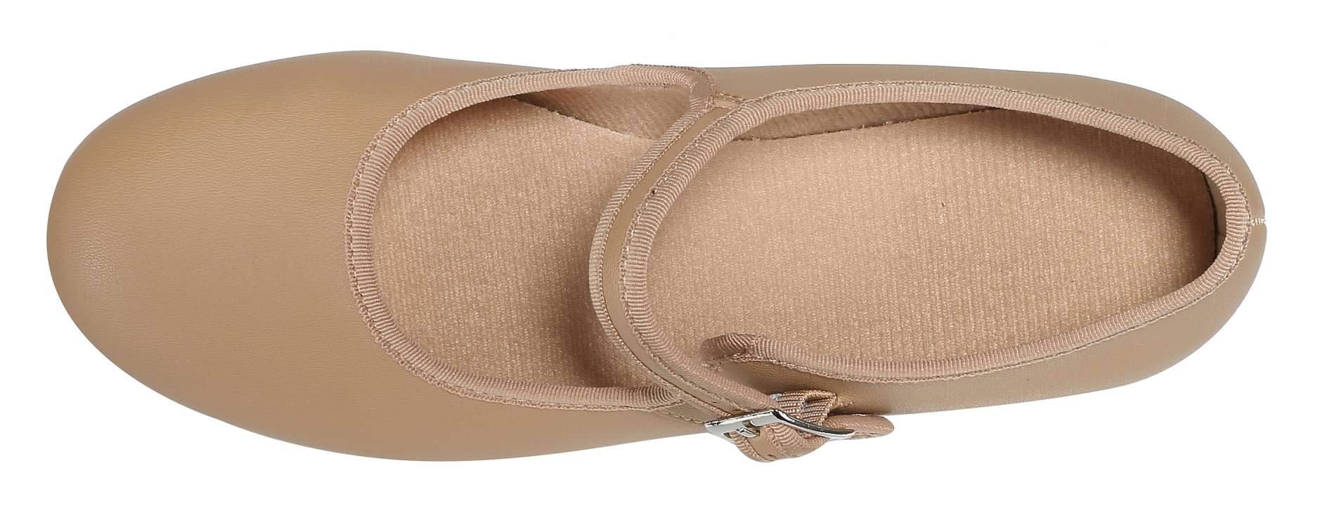 Linodes Unisex PU Leather Tap Dance Shoes with Easy Strap - Comfortable Jazz Dance Shoes for Women & Men | Perfect for Tap Dancing, Jazz Classes & Performance