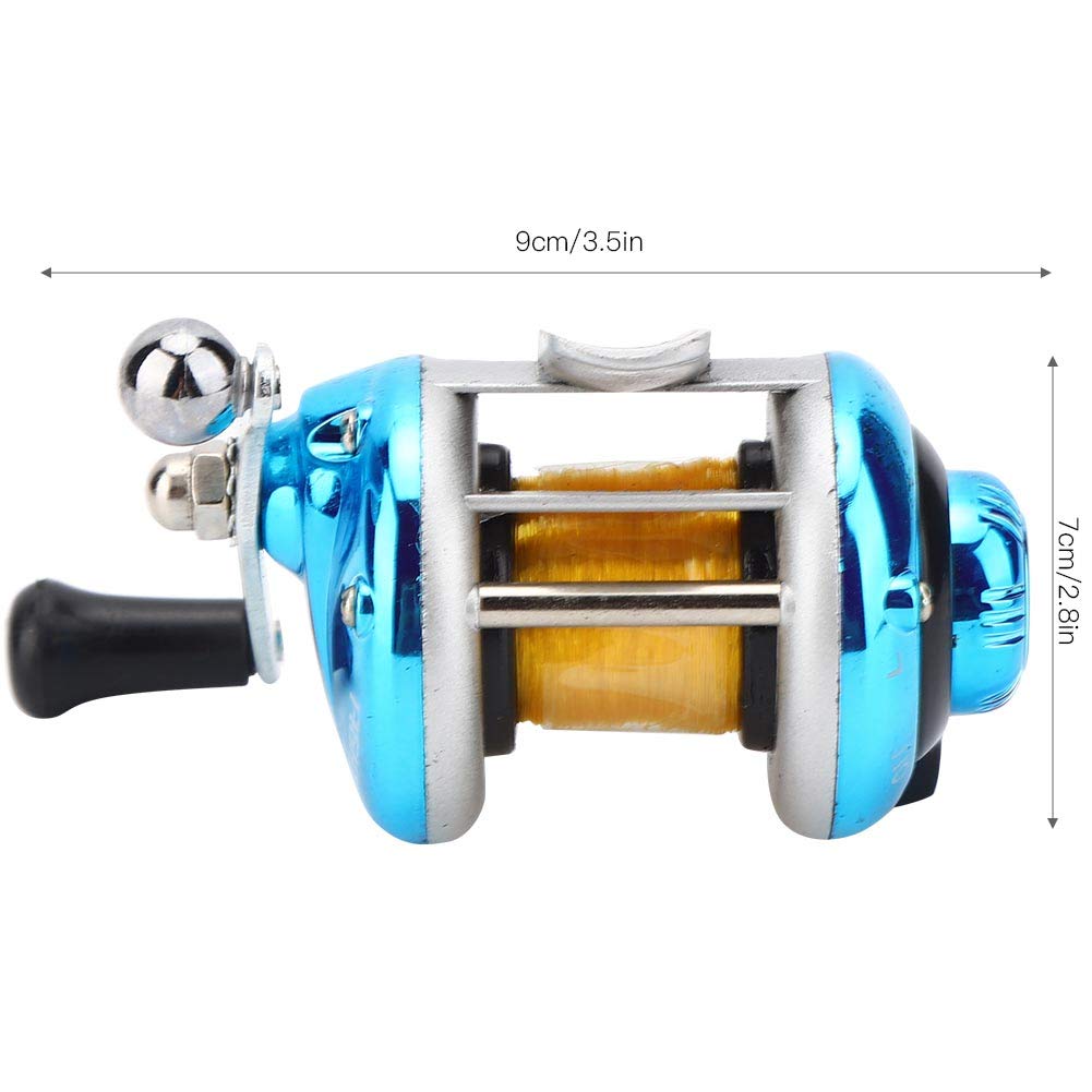 Premium ABS Drum-Type Fishing Reel - Lightweight Freshwater & Ice Fishing Gear with Smooth Drag System (Blue) | Ideal for Trout, Bass, and Walleye Fishing in Lakes and Rivers