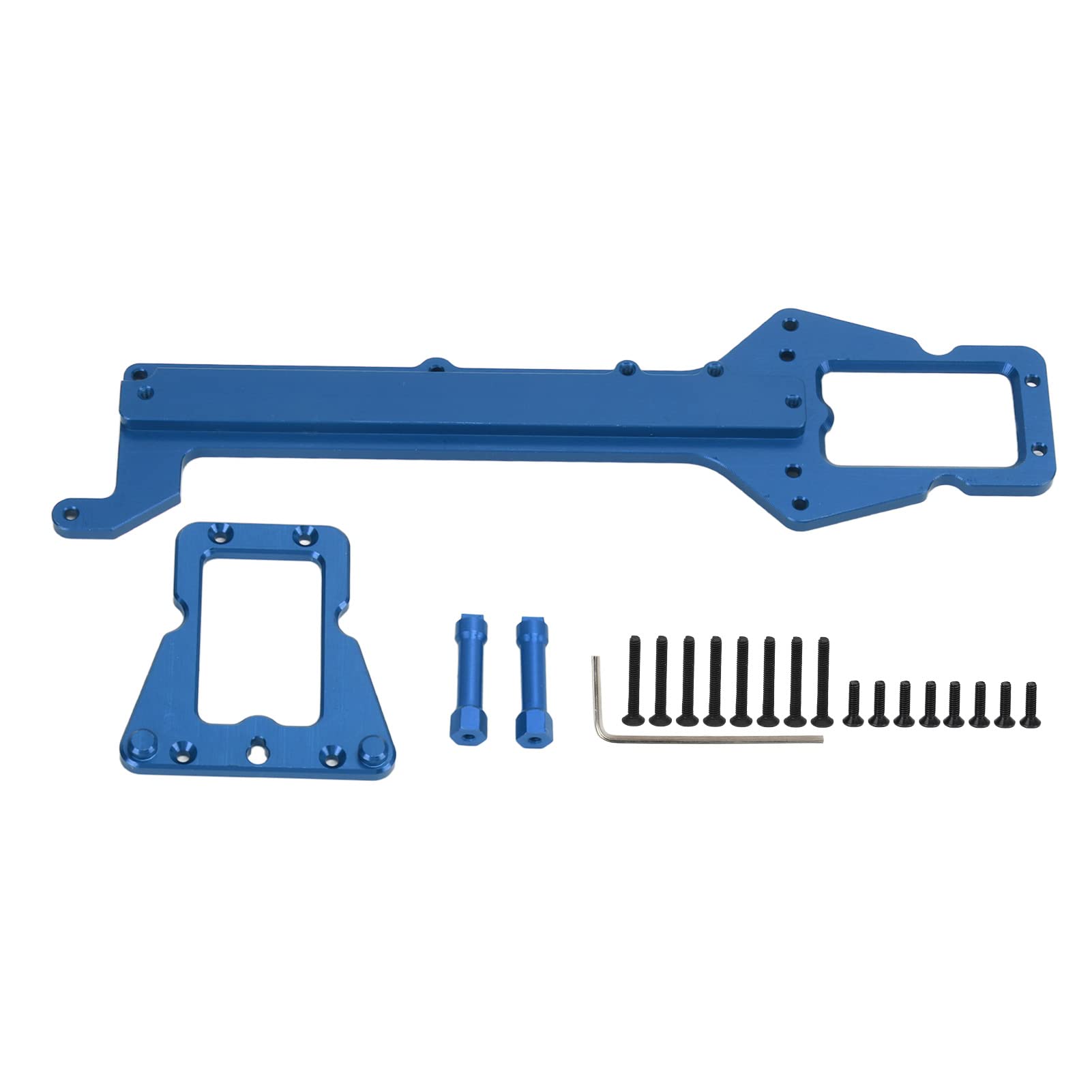 Aluminum Alloy RC Upper Chassis Deck & Brace Plate for LaTrax Teton 1/18 Scale RC Car - Durable Upgrade Part (Blue) | Perfect for Off-Road Bashing, Crawling & RC Car Enthusiasts