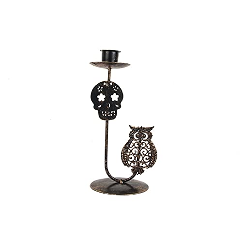 Halloween Bat & Witch Tea Light Candle Holders - Gothic Desktop Decor for Spooky Party, Home, and Office Halloween Decorations - Perfect for Table Centerpieces, Mantel Displays & Seasonal Ambiance