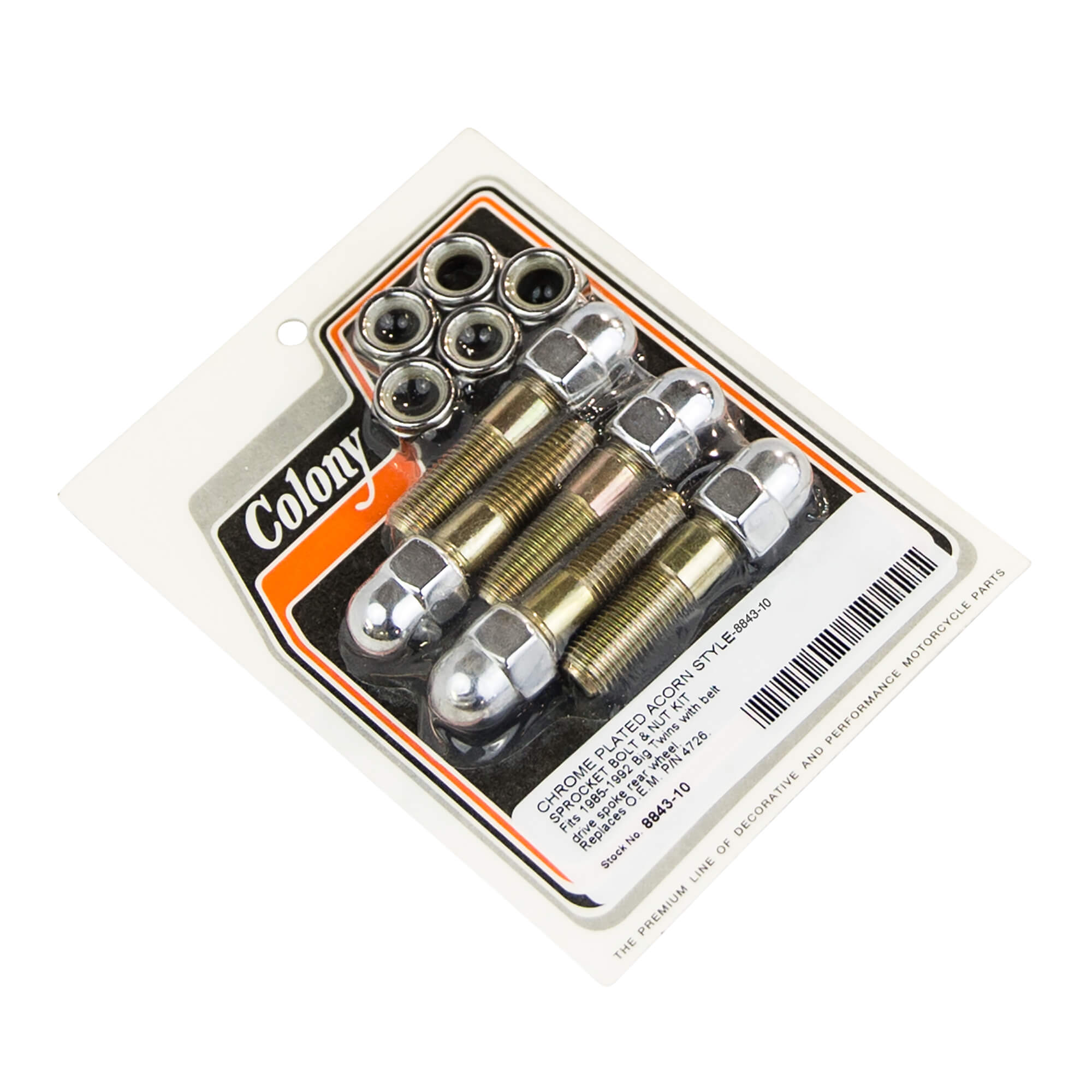 1985-1992 Harley Davidson Big Twin Chrome Plated 10-Piece Sprocket Nut & Bolt Kit - Motorcycle Engine Maintenance & Repair Accessories