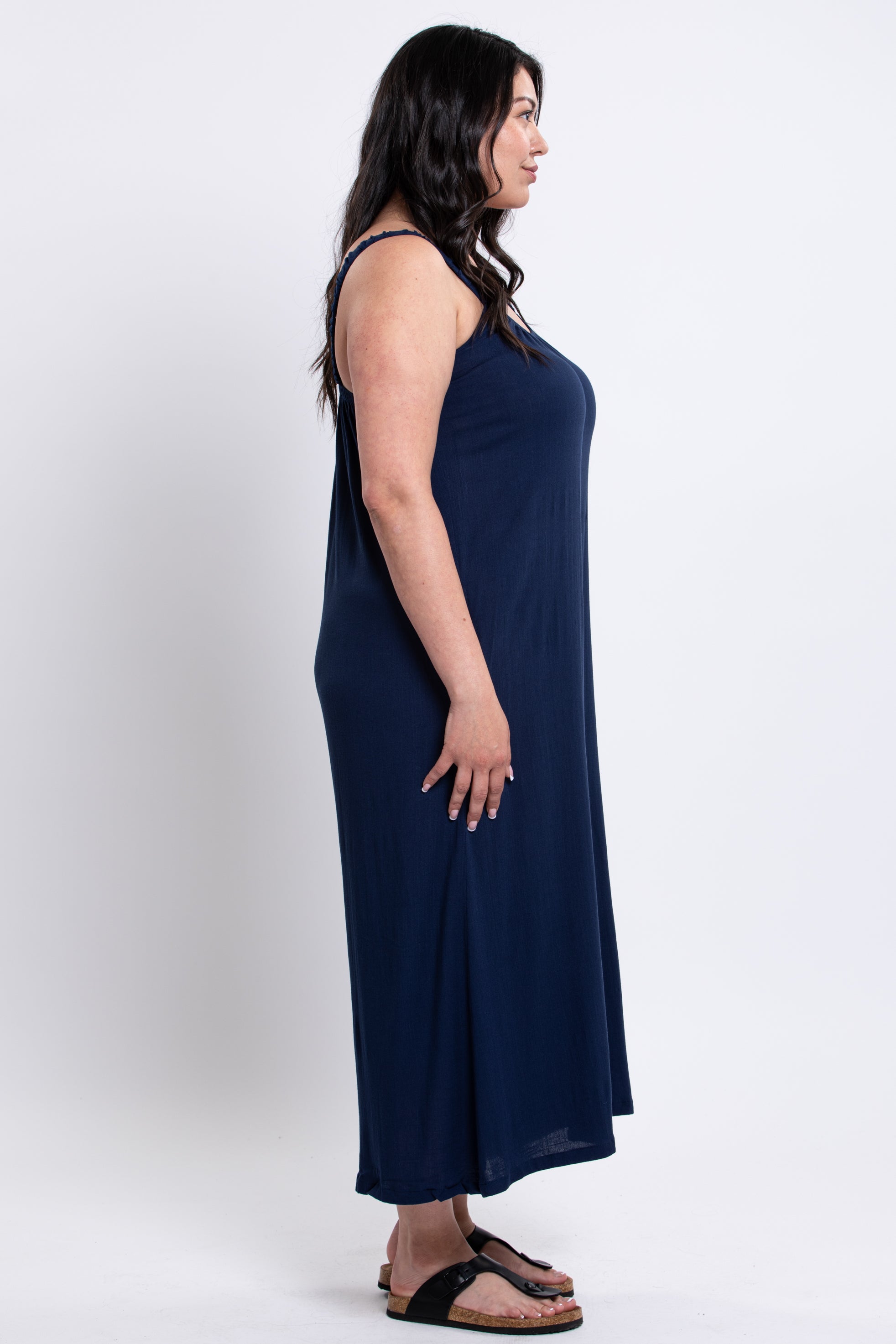 Joanna Jumpsuit - Women's Indigo Linen Bamboo Romper | Comfortable Summer Outfit for Beach, Travel & Casual Wear