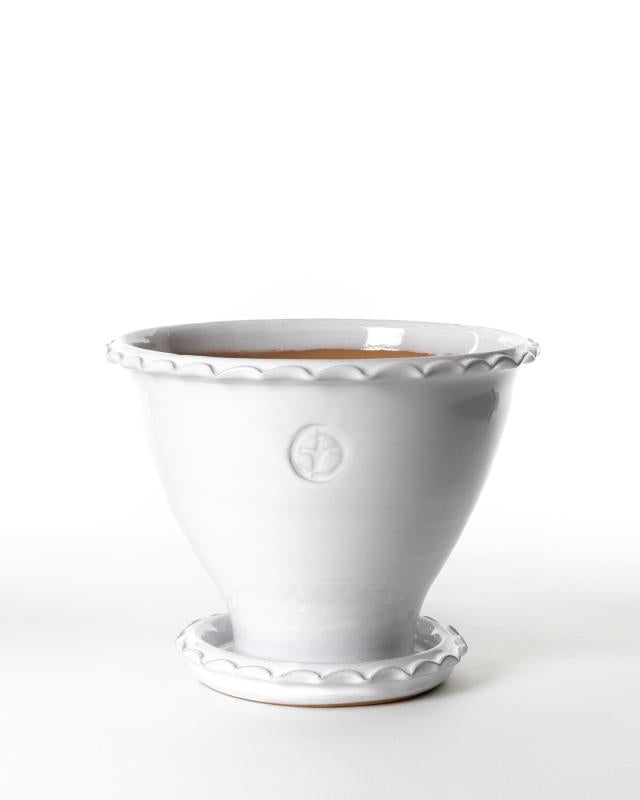 Kruka Sturehof Adelcrantz White Ceramic Flower Pot 17cm - Perfect for Indoor Plants, Succulents, and Home Decor