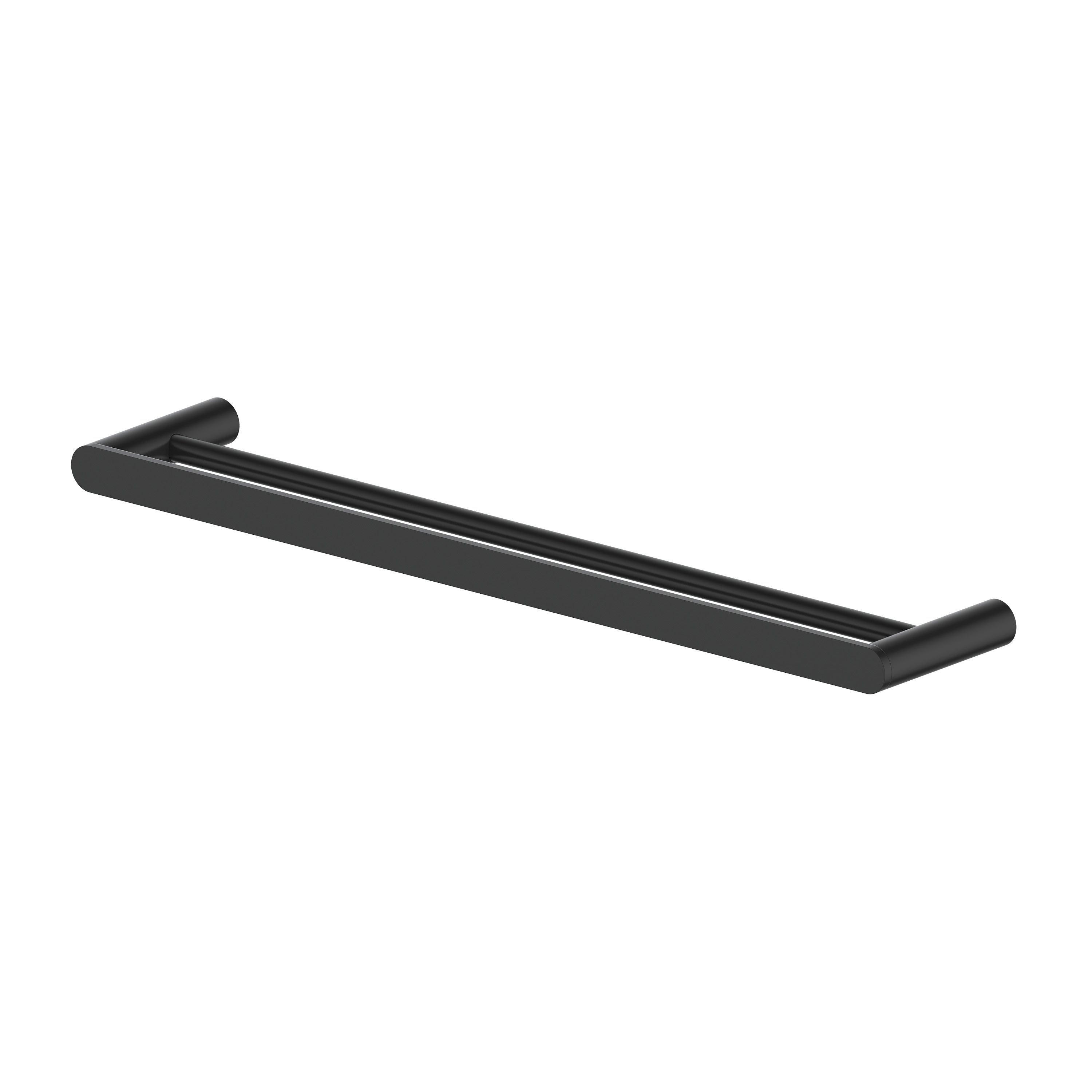 ZLINE Crystal Bay Double Towel Rail in Matte Black - Heavy Duty Bathroom Towel Holder - Wall Mounted for Showers, Bathrooms & Spa Areas (CBY TRD MB)