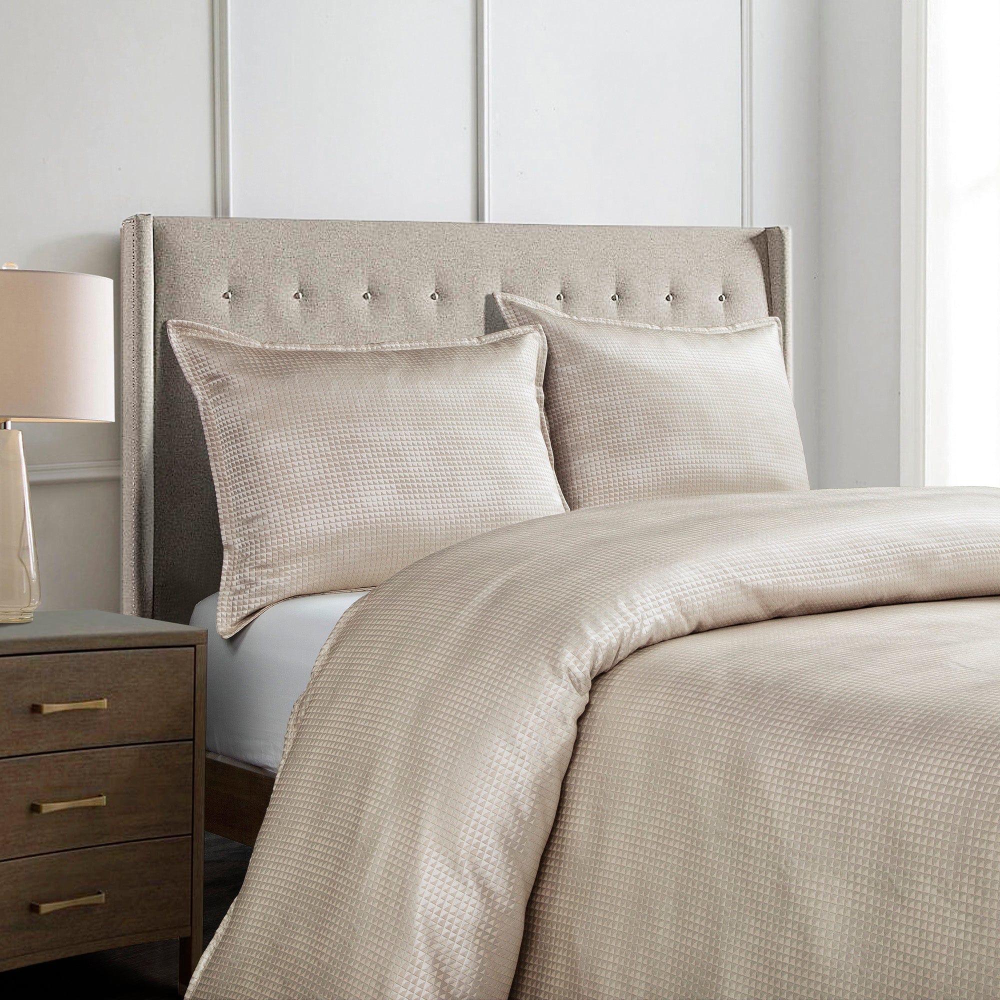 Luxury Sydney Jacquard Bedding Set - Queen Size, 100% Cotton, Wrinkle-Resistant - Perfect for Master Bedroom, Guest Room & Airbnb Stays