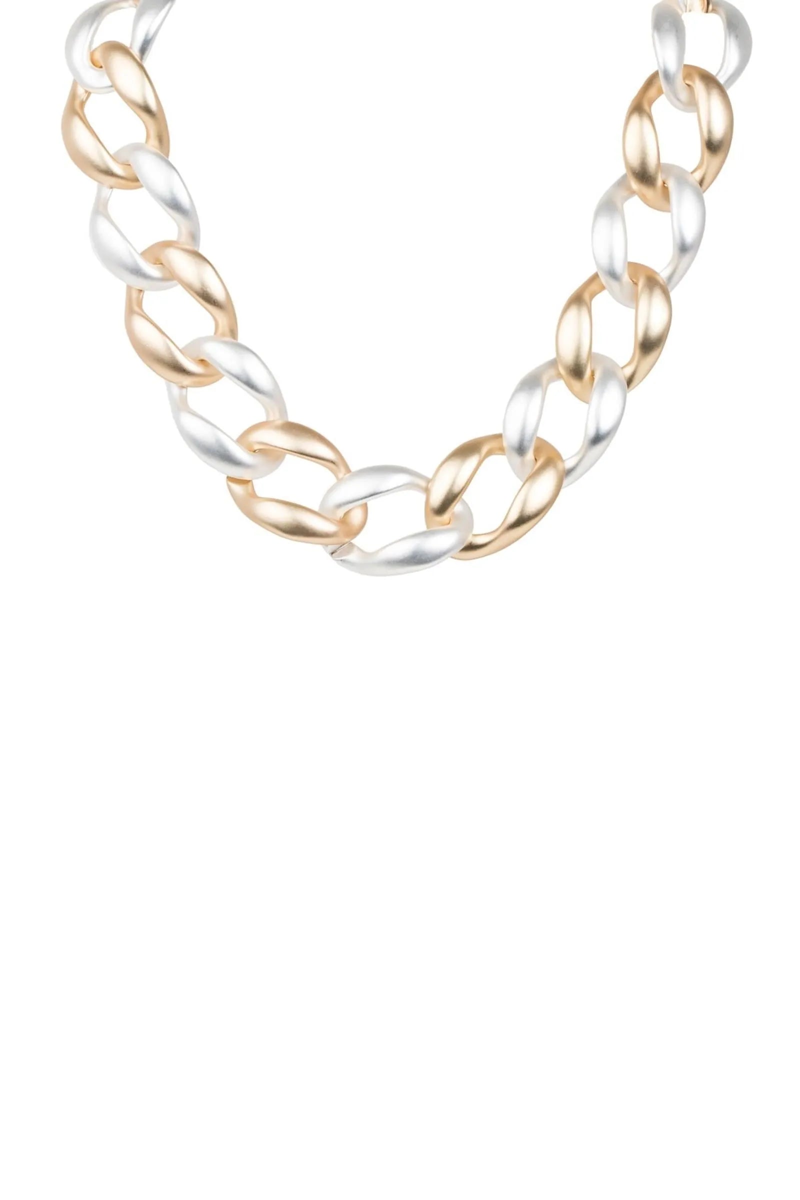 Chunky Gold and Silver Statement Necklace for Women - Elegant Layered Jewelry for Party, Wedding & Everyday Wear