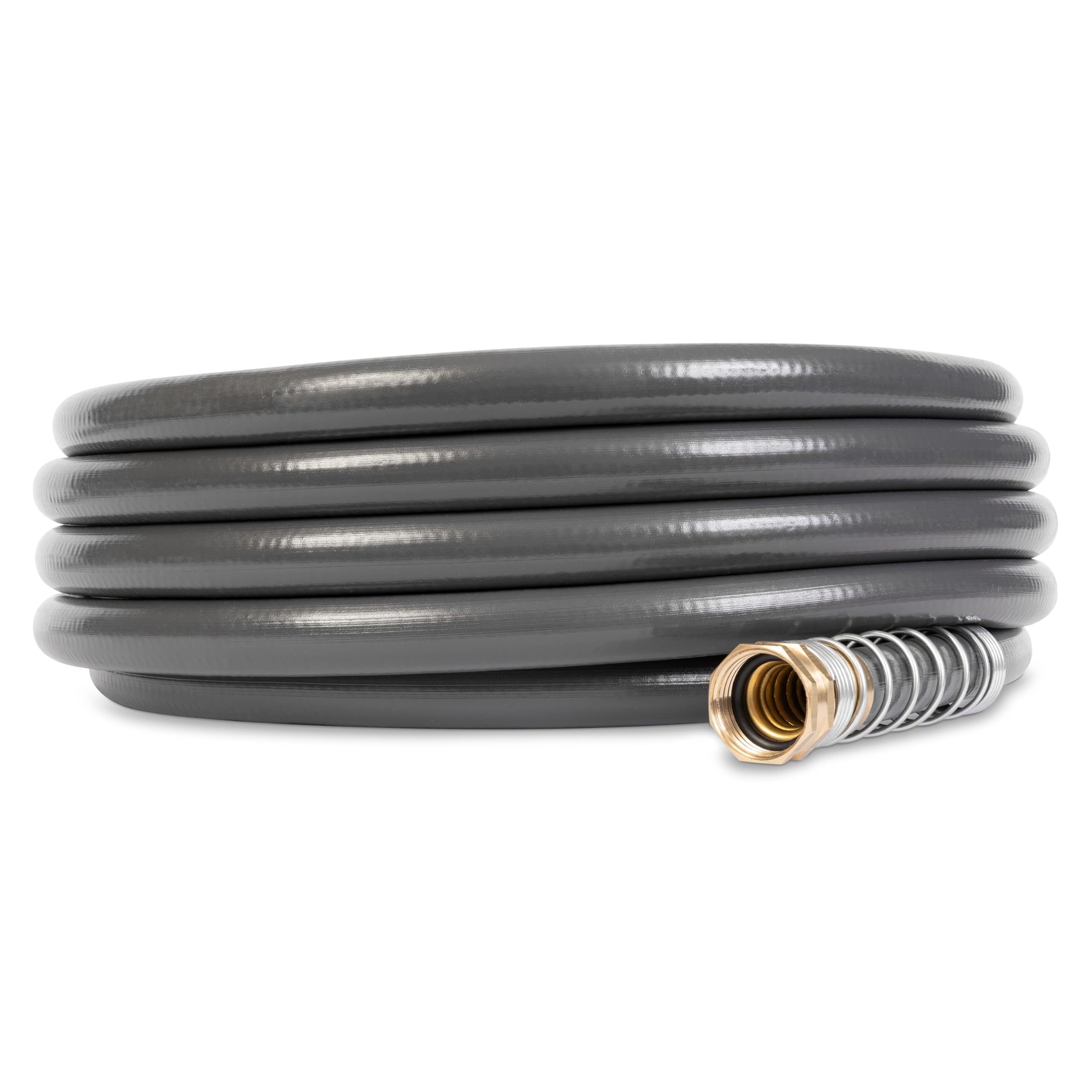 Gilmour Flexogen 5/8 in x 50 ft Heavy Duty Garden Hose - Flexible, Kink Resistant Outdoor Water Hose for Lawn Care, Car Washing & Gardening (Gray)