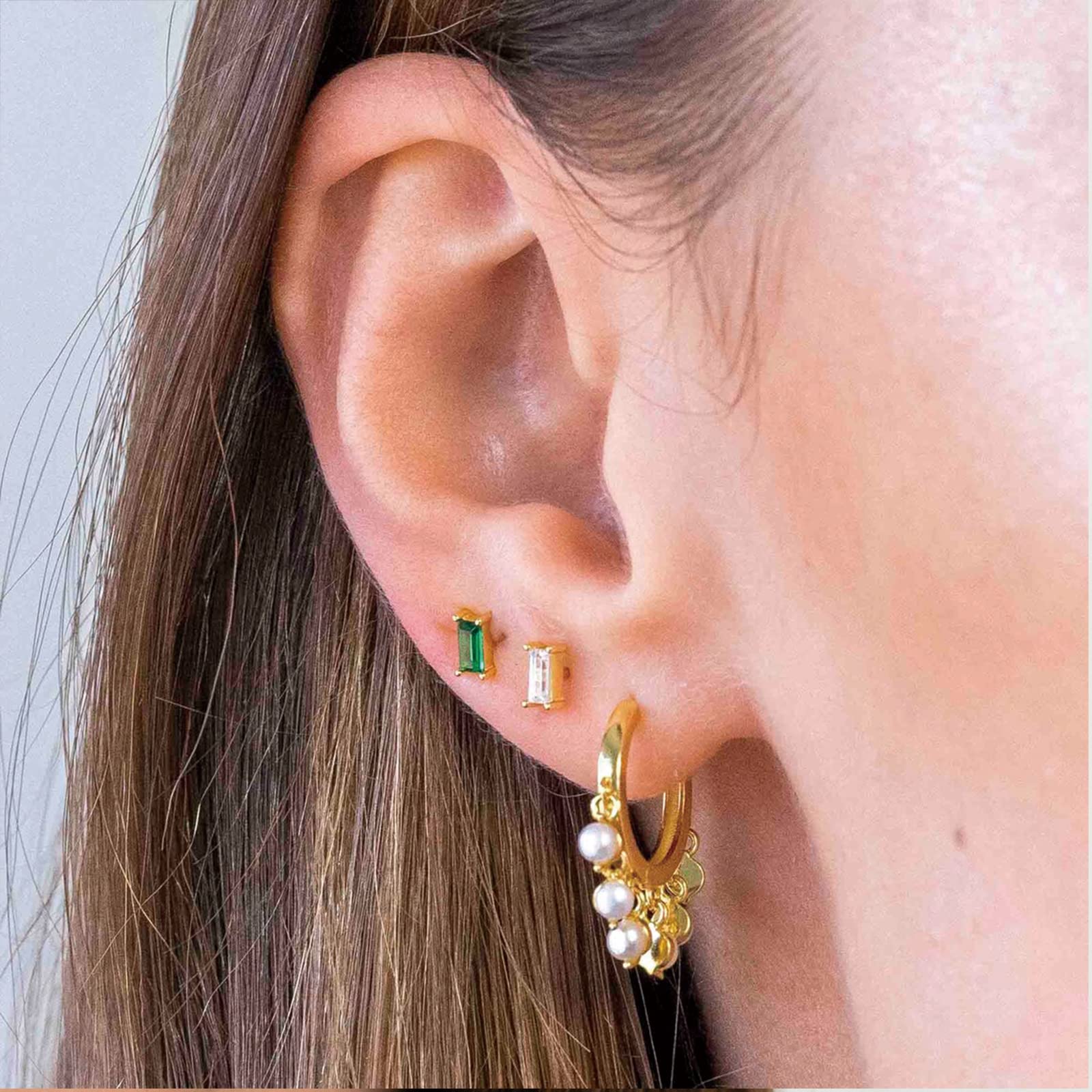 Hypoallergenic Sterling Silver Stud Earrings for Women - Small Square, Heart & Round Cubic Zirconia Stud Set | Perfect for Everyday Wear, Gift Giving & Special Occasions