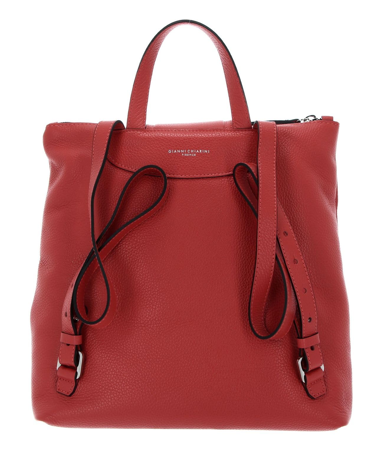 Gianni CHIARINI Giada Backpack for Women - Queen Red Leather Laptop Backpack - Perfect for Work, Travel & School