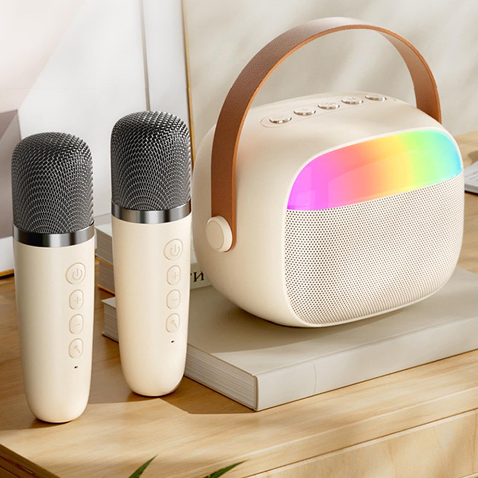 Portable Wireless Karaoke Machine with 2 Microphones - High Quality Bluetooth Karaoke System for Adults - Perfect for Home Parties, Family Gatherings & KTV Entertainment